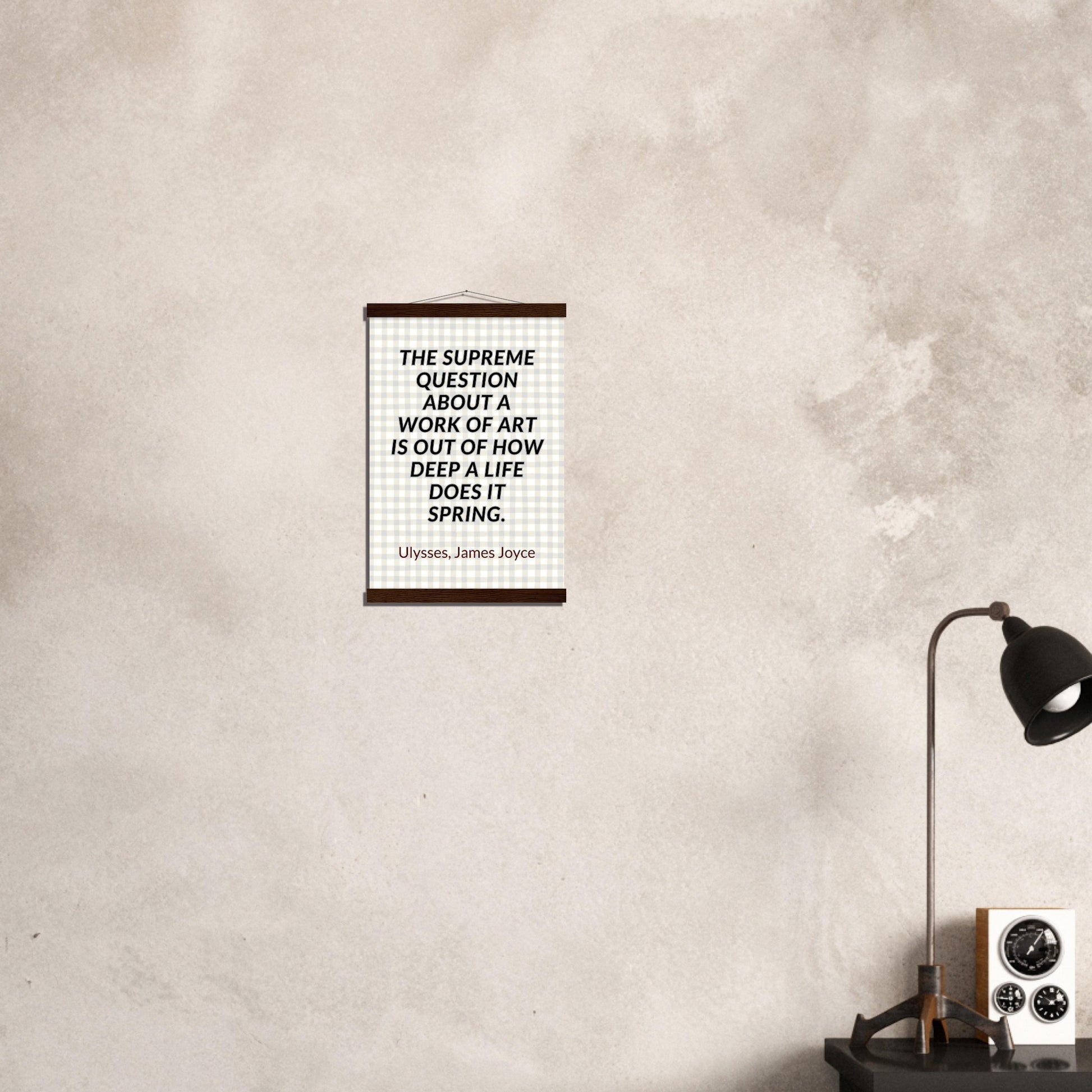 “Out of How Deep a Life” Poster with Wooden Hanger – James Joyce, Ulysses | Literary Quote Wall Art for Writers & Thinkers-Quotes-Silent Pacific