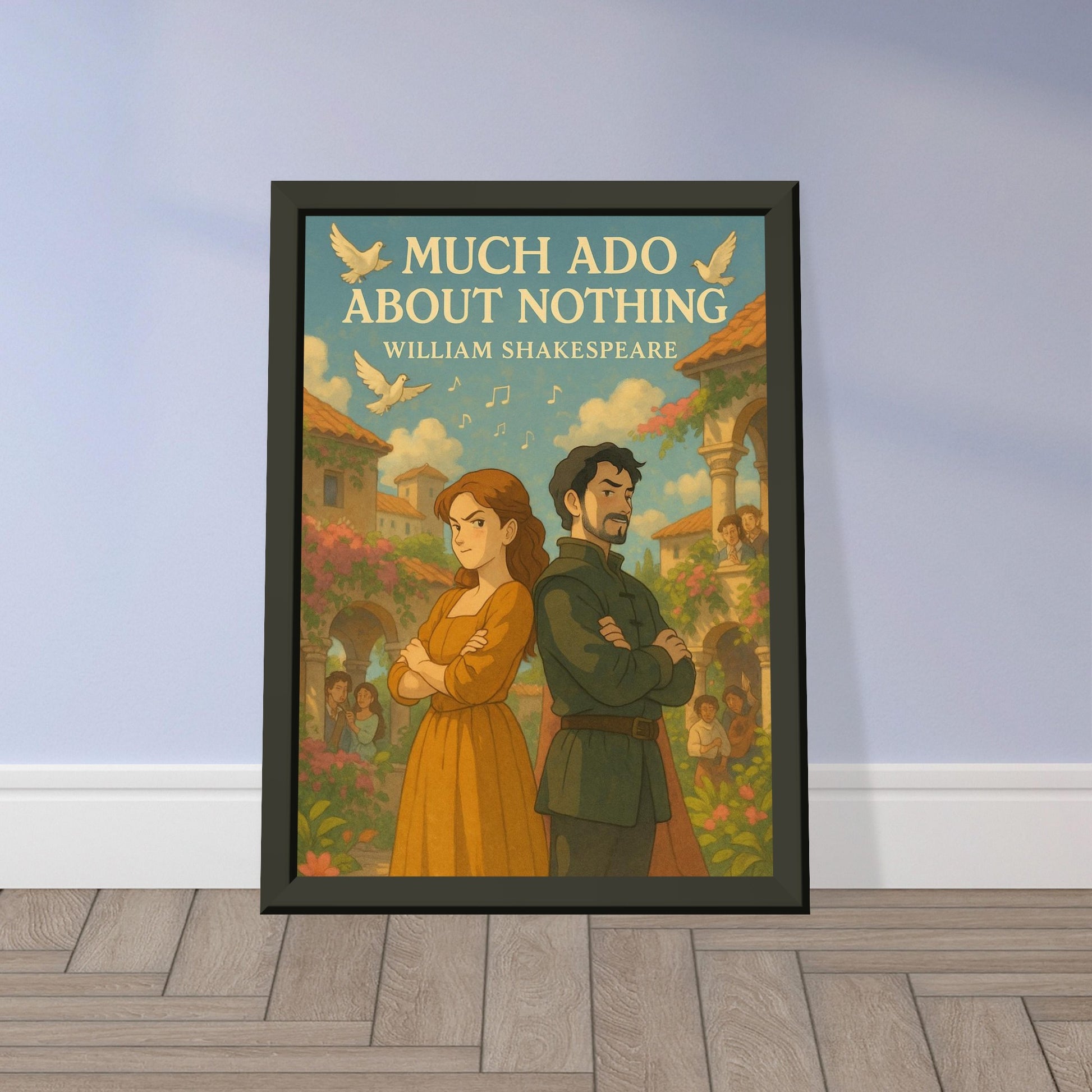 Much Ado About Nothing by Shakespeare - Metal Framed Poster 5" x 7"-Plays-Silent Pacific