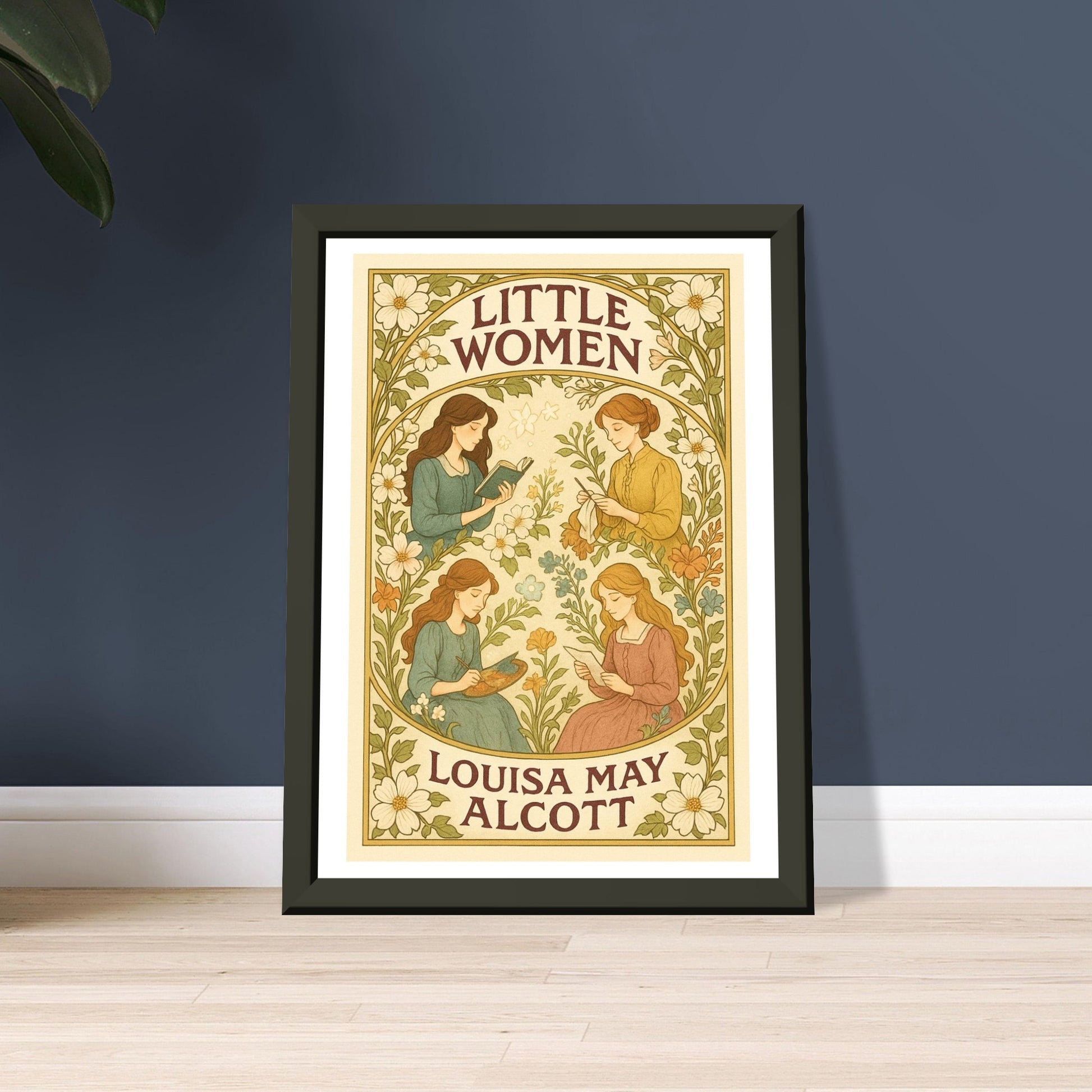 Little Women by Louisa May Alcott - Metal Framed Poster 5" x 7"-Book Covers-Silent Pacific