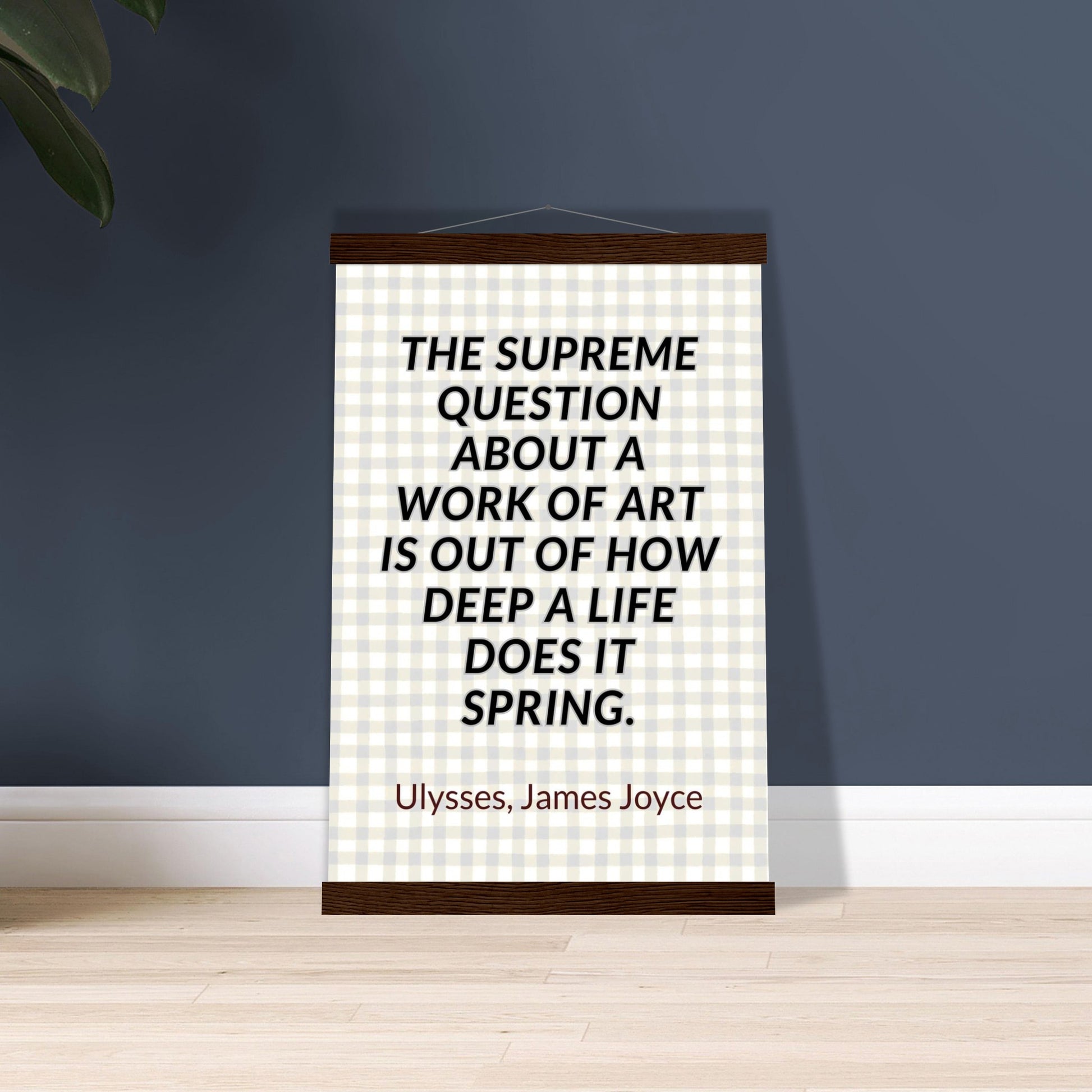 “Out of How Deep a Life” Poster with Wooden Hanger – James Joyce, Ulysses | Literary Quote Wall Art for Writers & Thinkers-Quotes-Silent Pacific