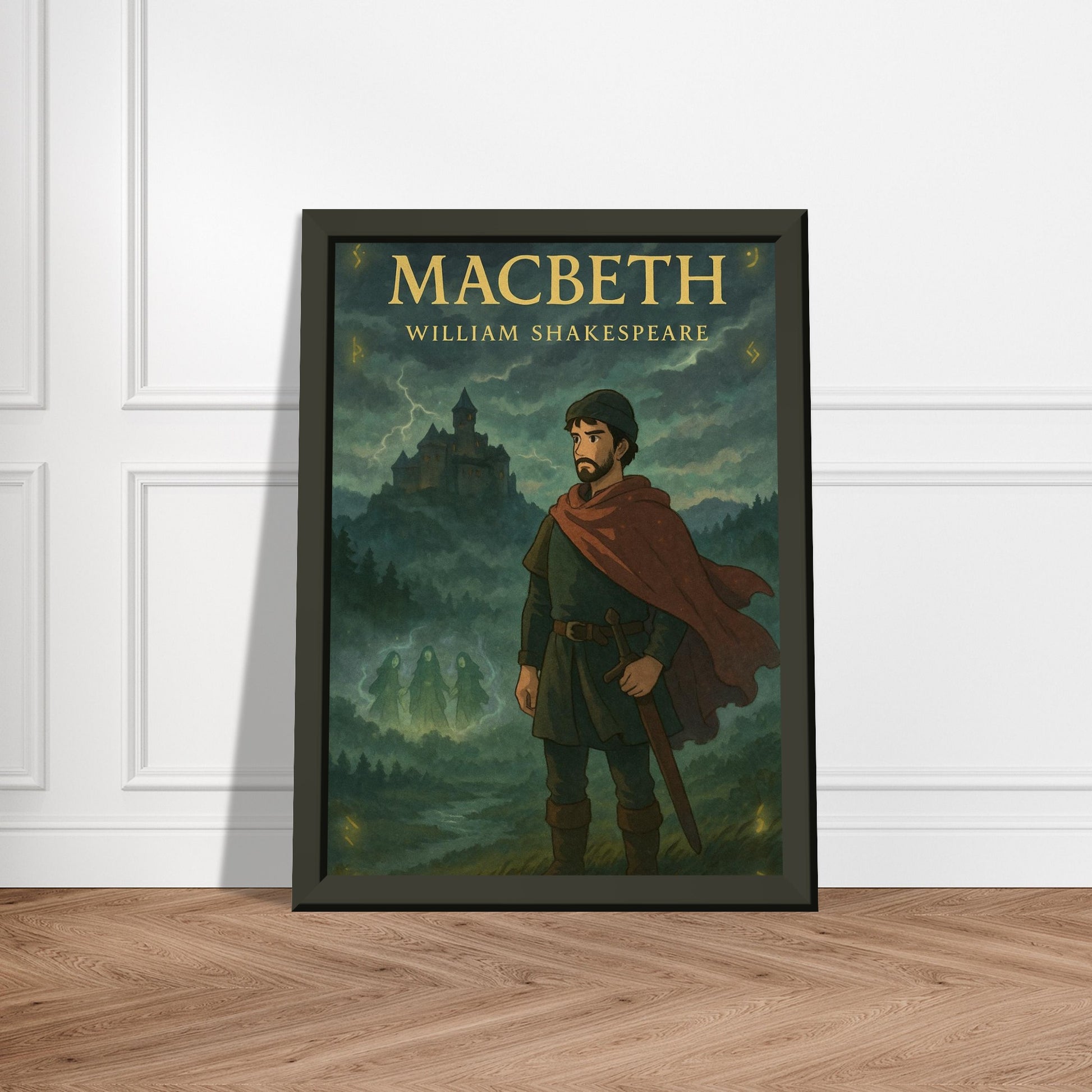 Macbeth by Shakespeare - Metal Framed Poster 5" x 7"-Plays-Silent Pacific