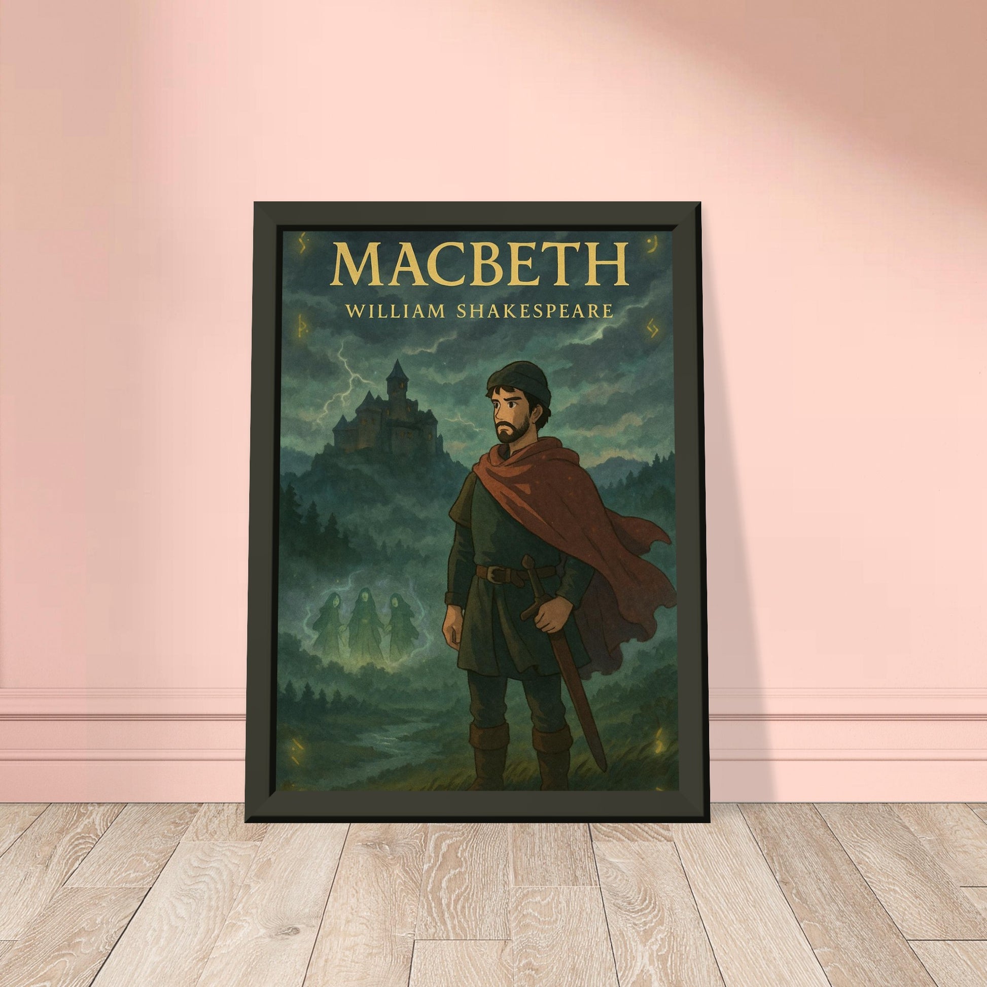 Macbeth by Shakespeare - Metal Framed Poster 5" x 7"-Plays-Silent Pacific