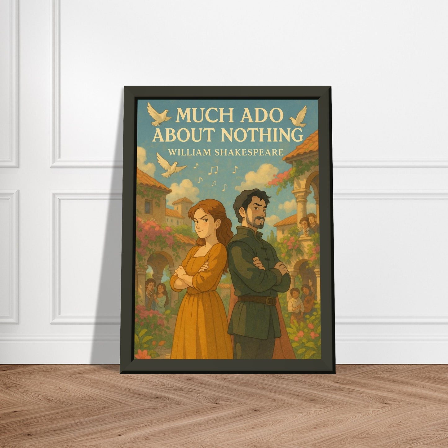 Much Ado About Nothing by Shakespeare - Metal Framed Poster 5" x 7"-Plays-Silent Pacific