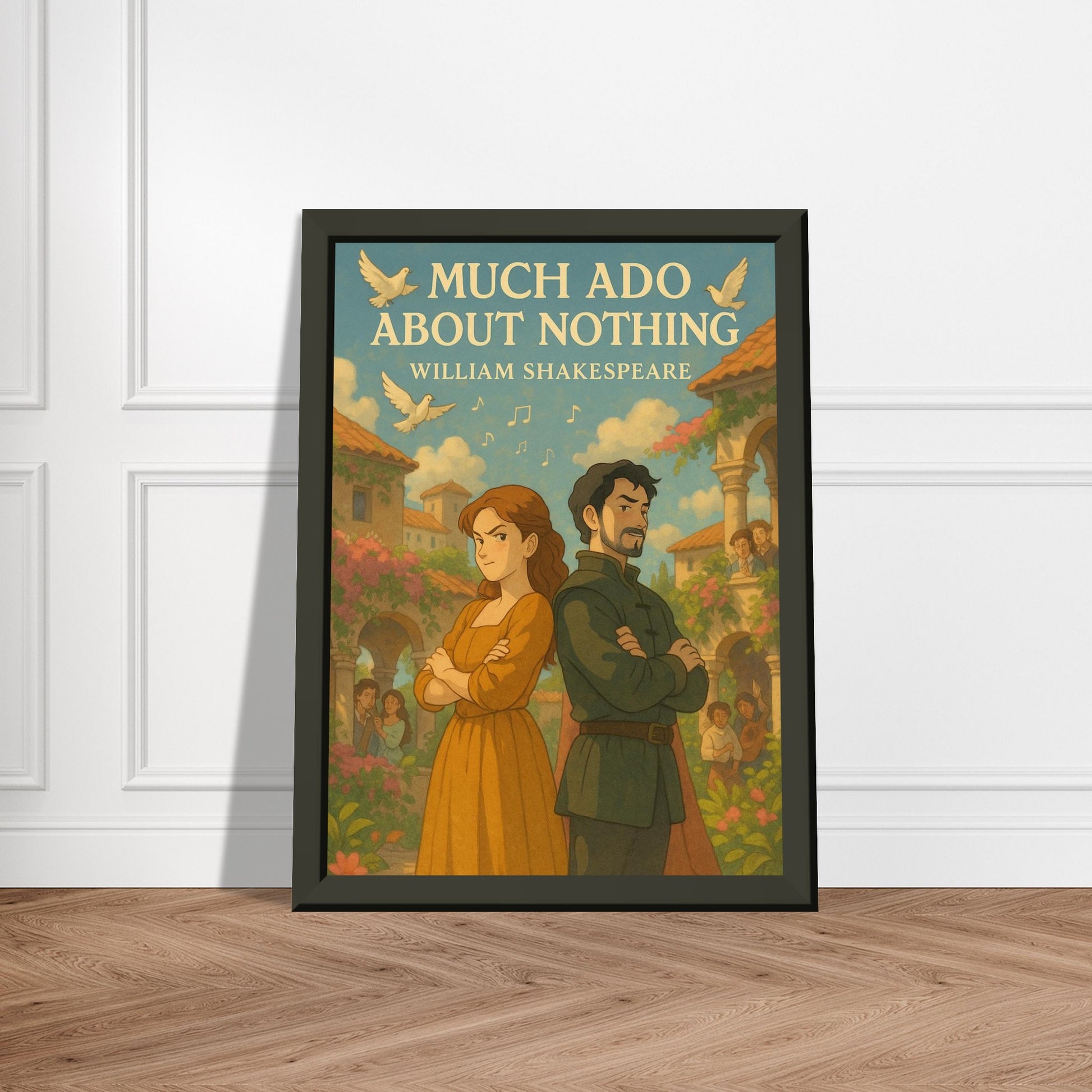 Much Ado About Nothing by Shakespeare - Metal Framed Poster 5" x 7"-Plays-Silent Pacific