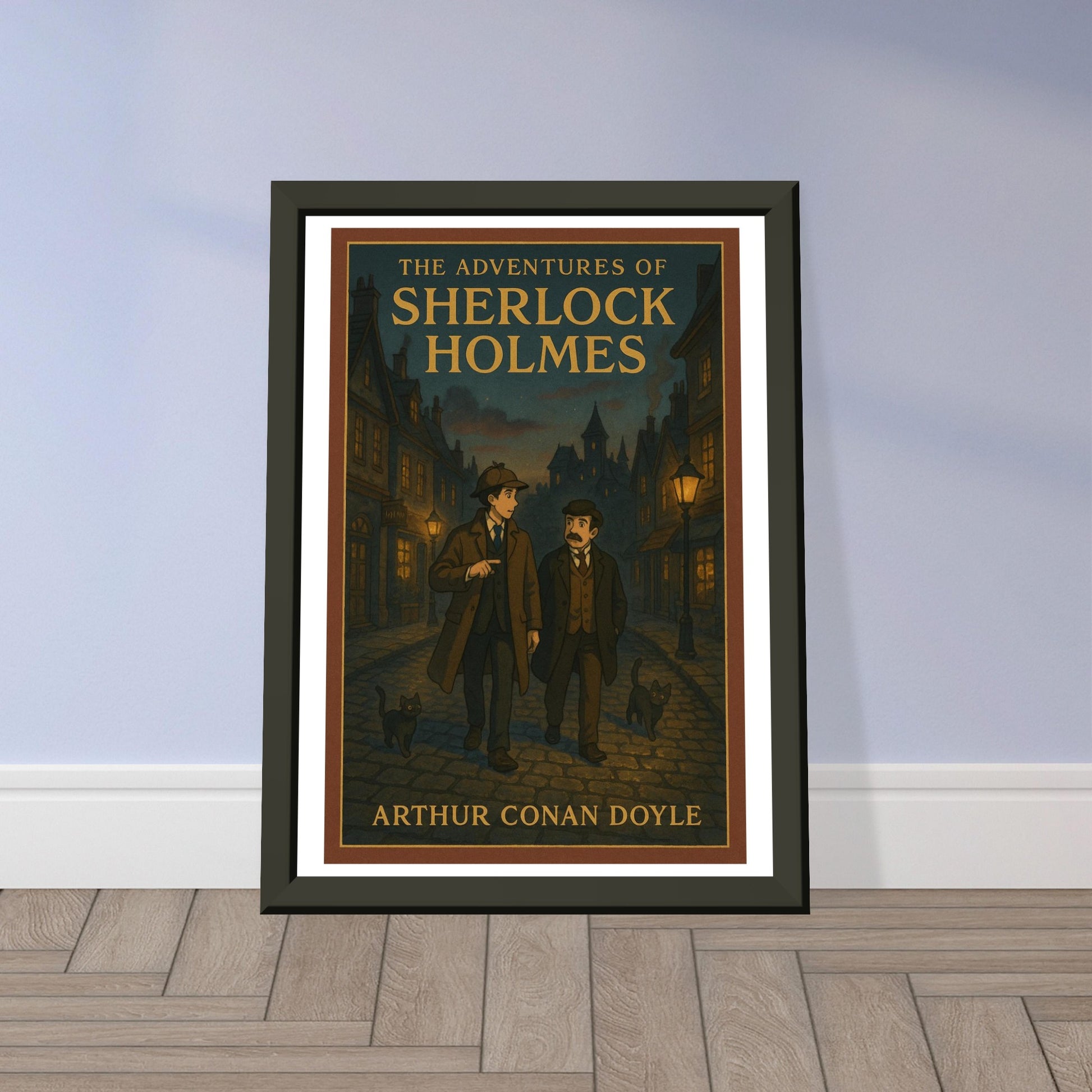 The Adventures of Sherlock Holmes by A.C. Doyle - Metal Framed Poster 5" x 7"-Book Covers-Silent Pacific