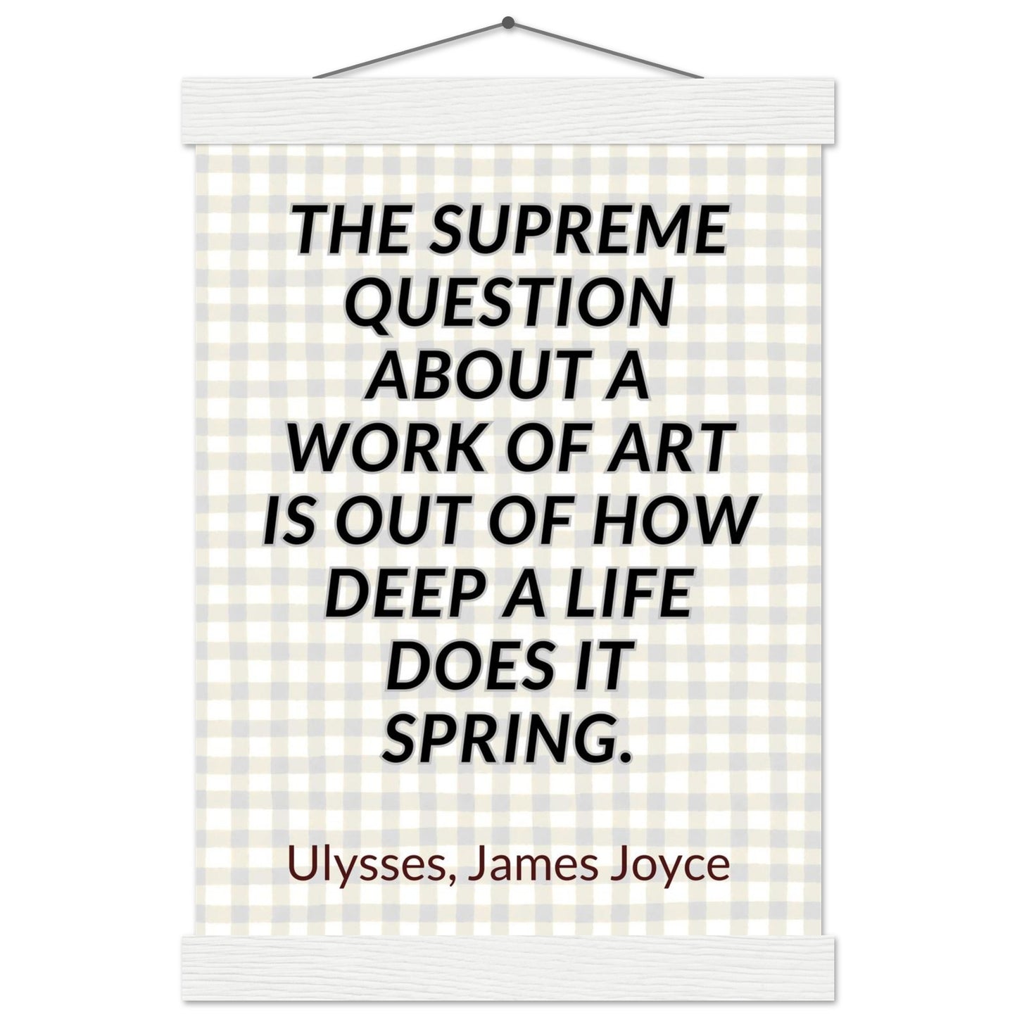 “Out of How Deep a Life” Poster with Wooden Hanger – James Joyce, Ulysses | Literary Quote Wall Art for Writers & Thinkers-Quotes-21x29.7 cm / 8x12"-Silent Pacific