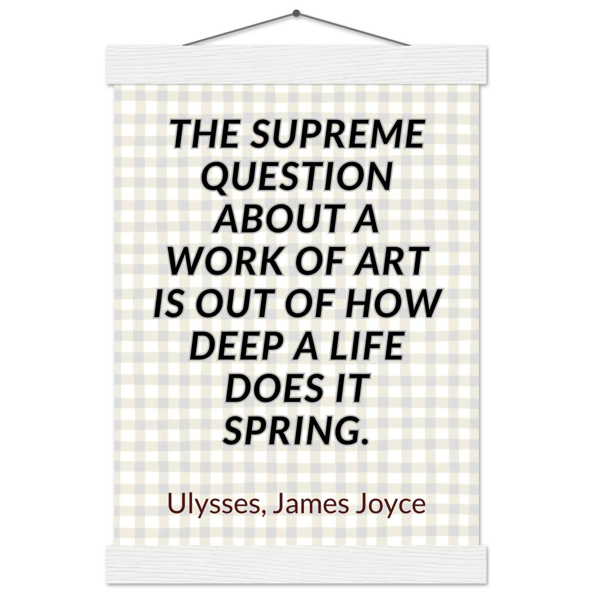 “Out of How Deep a Life” Poster with Wooden Hanger – James Joyce, Ulysses | Literary Quote Wall Art for Writers & Thinkers-Quotes-21x29.7 cm / 8x12"-Silent Pacific