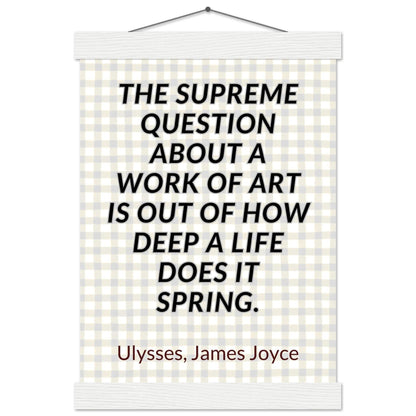 “Out of How Deep a Life” Poster with Wooden Hanger – James Joyce, Ulysses | Literary Quote Wall Art for Writers & Thinkers-Quotes-21x29.7 cm / 8x12"-Silent Pacific
