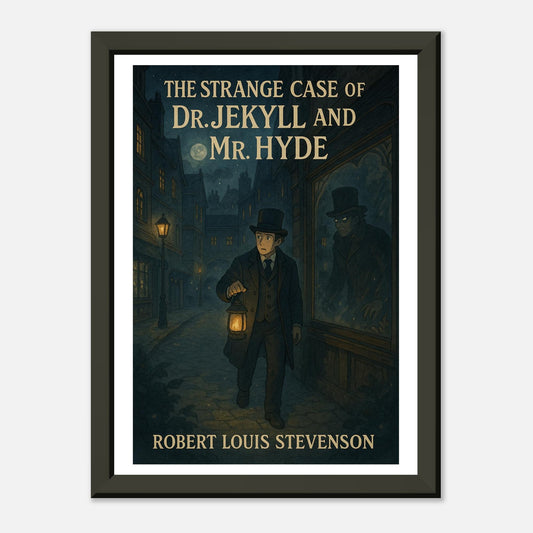 Dr. Jekyll and Mr. Hyde by R.L. Stevenson - Metal Framed Poster 5" x 7"-Book Covers-Silent Pacific