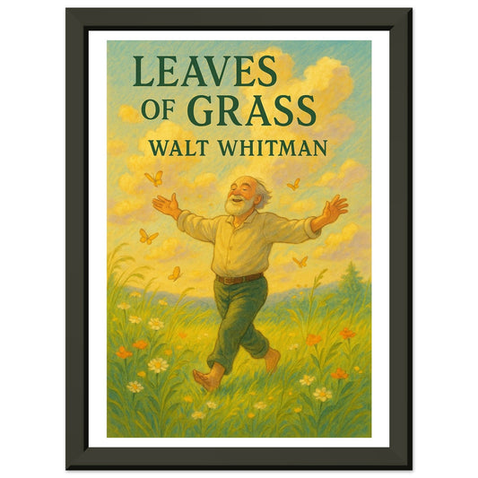 Leaves of Grass by Walt Whitman - Metal Framed Poster 5" x 7"-Book Covers-Silent Pacific