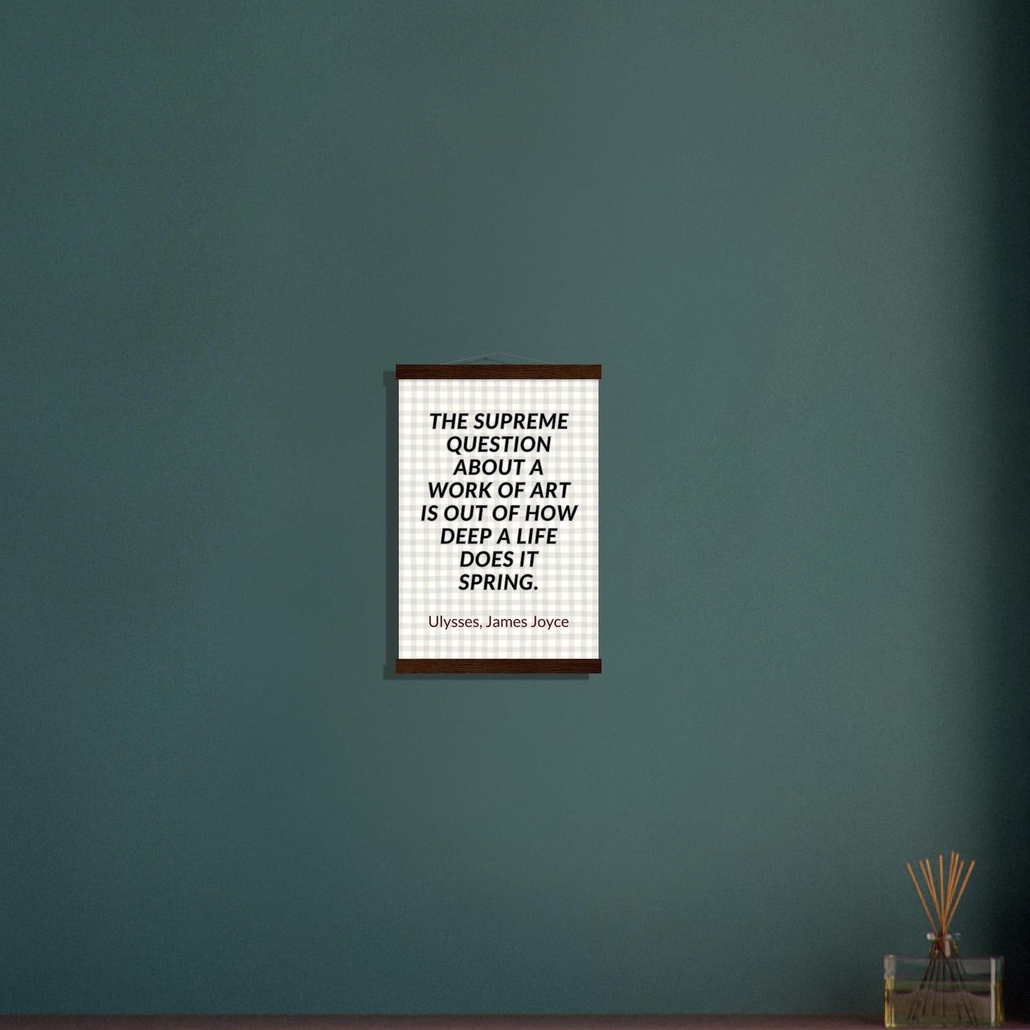 “Out of How Deep a Life” Poster with Wooden Hanger – James Joyce, Ulysses | Literary Quote Wall Art for Writers & Thinkers-Quotes-Silent Pacific