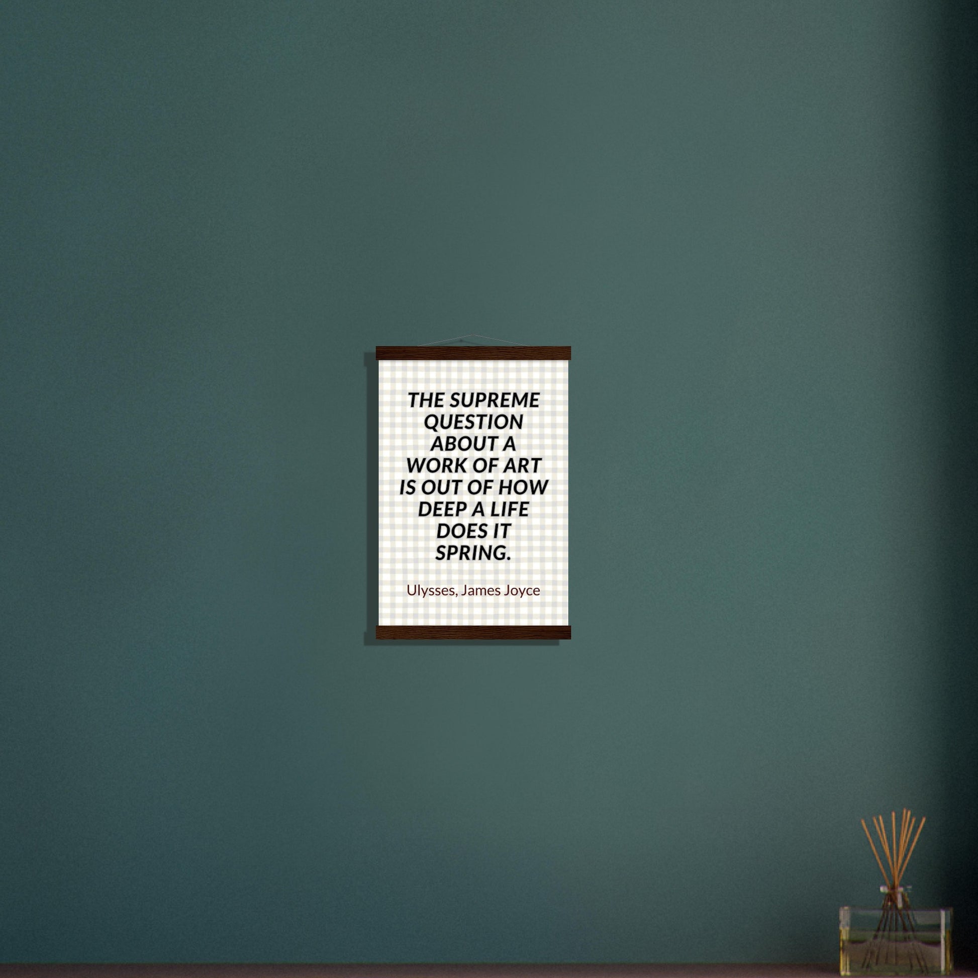 “Out of How Deep a Life” Poster with Wooden Hanger – James Joyce, Ulysses | Literary Quote Wall Art for Writers & Thinkers-Quotes-Silent Pacific