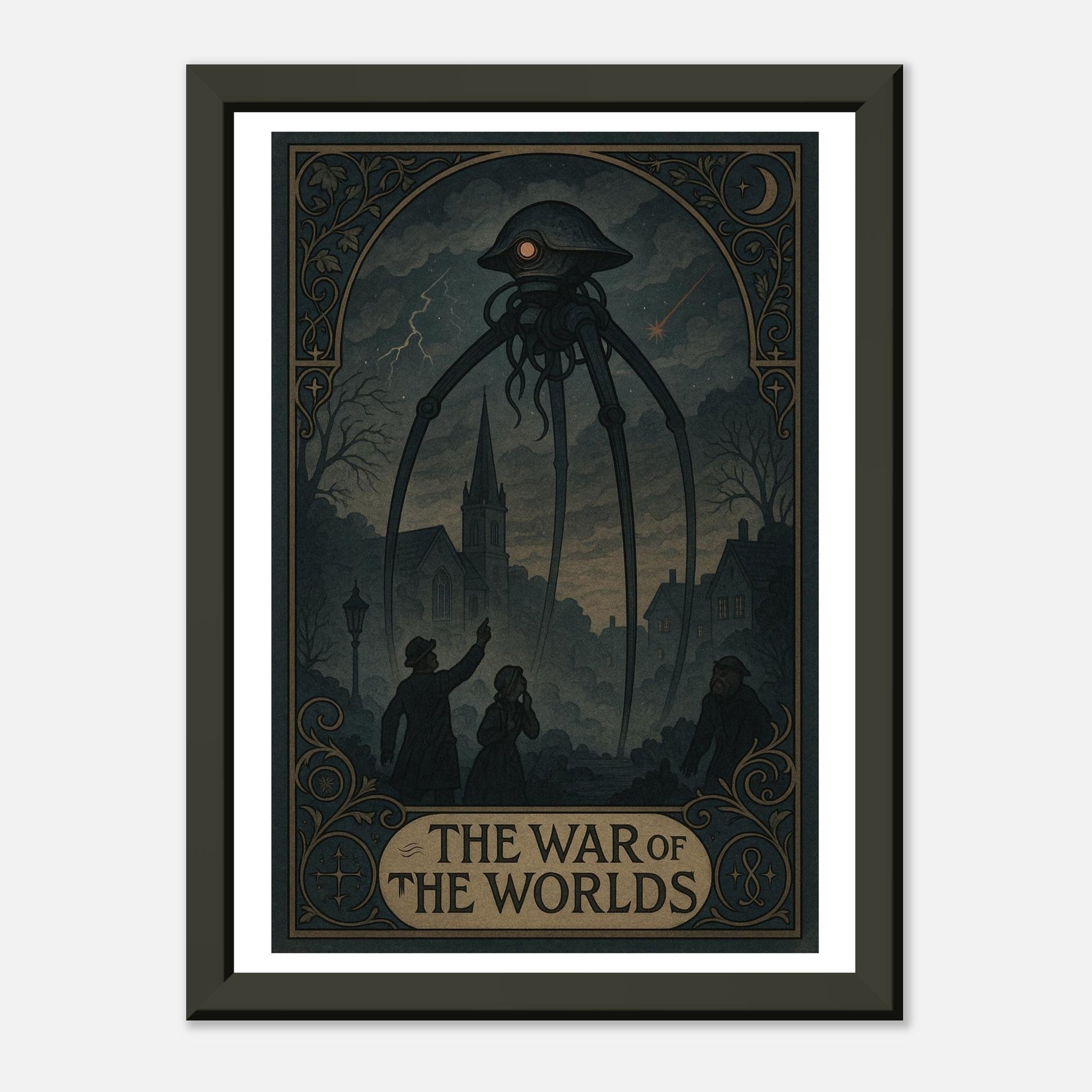 The War of the Worlds by H.G. Wells - Metal Framed Poster 5" x 7"-Book Covers-Silent Pacific