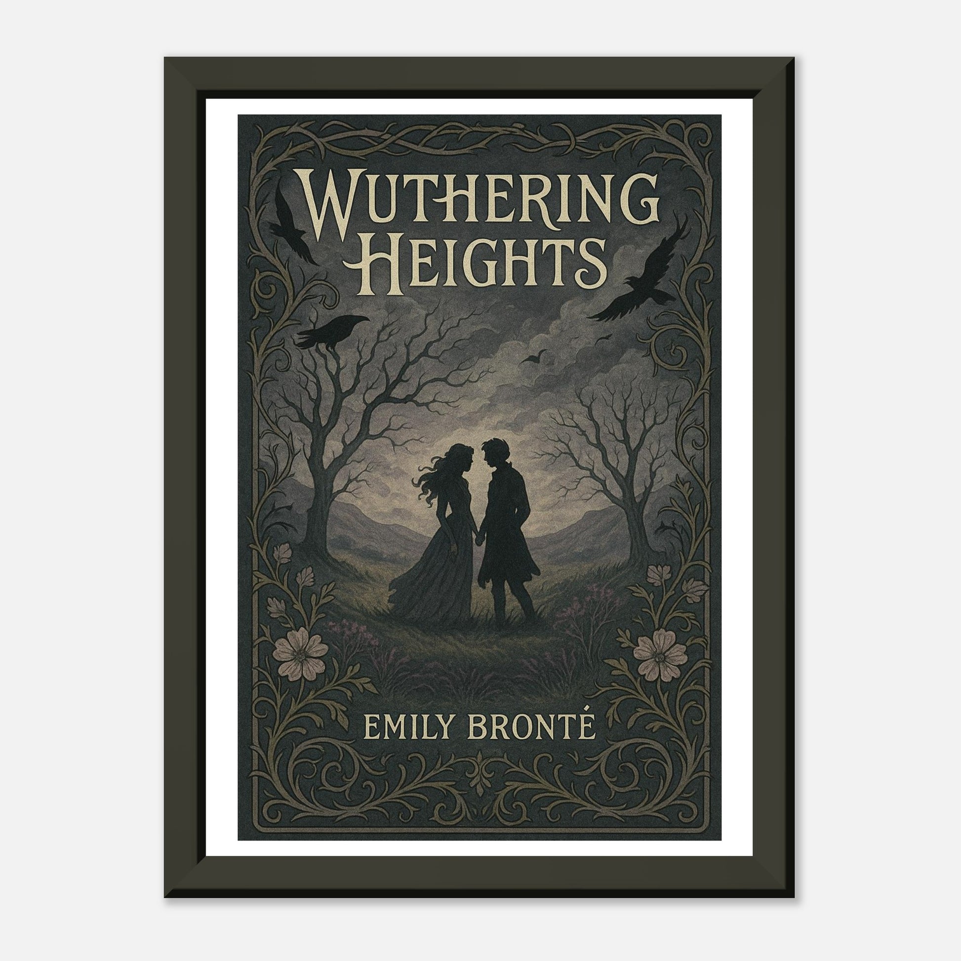 Wuthering Heights by Emily Brontë - Metal Framed Poster 5" x 7"-Book Covers-Silent Pacific