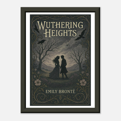 Wuthering Heights by Emily Brontë - Metal Framed Poster 5" x 7"-Book Covers-Silent Pacific