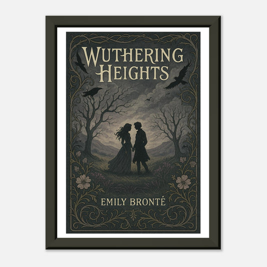 Wuthering Heights by Emily Brontë - Metal Framed Poster 5" x 7"-Book Covers-Silent Pacific