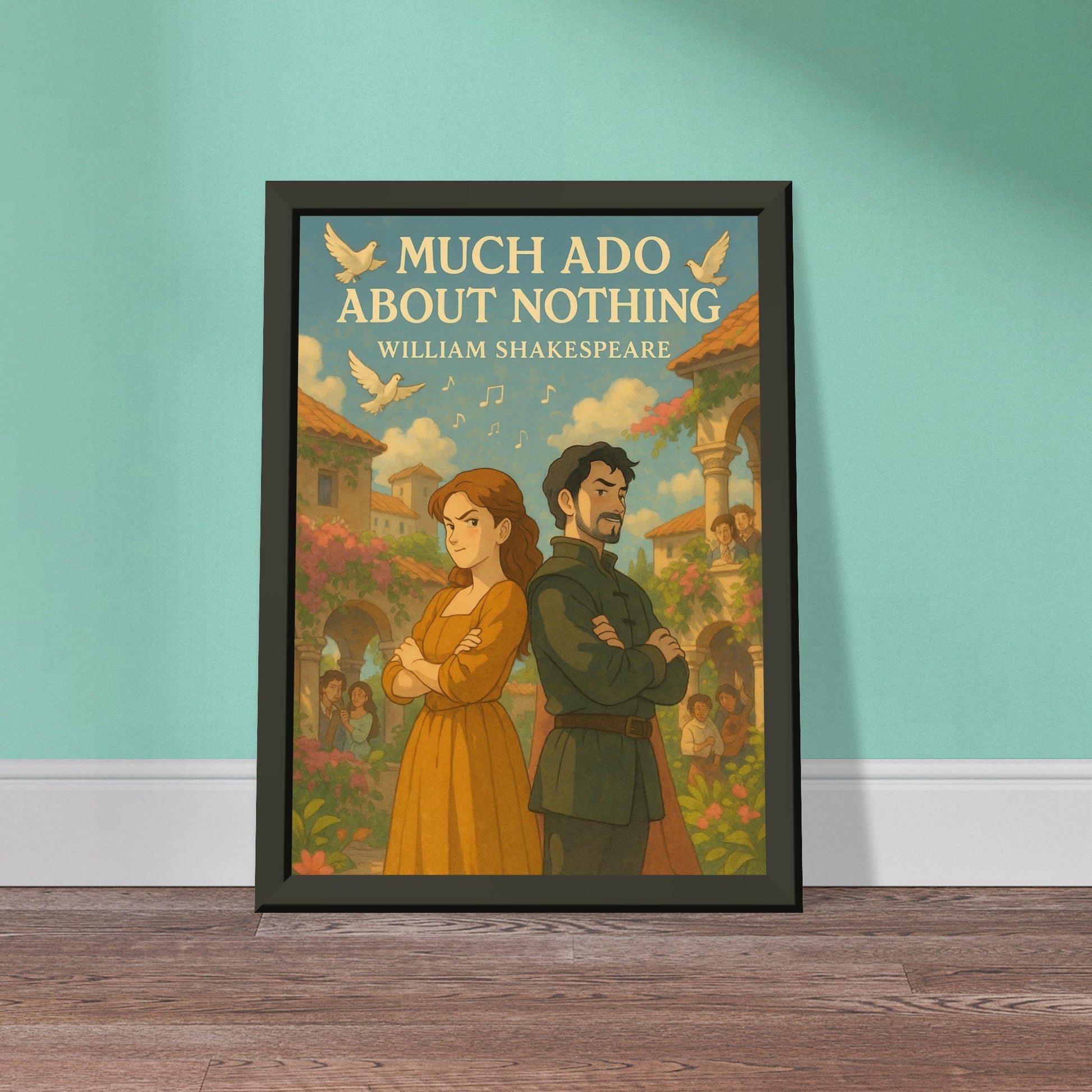 Much Ado About Nothing by Shakespeare - Metal Framed Poster 5" x 7"-Plays-Silent Pacific