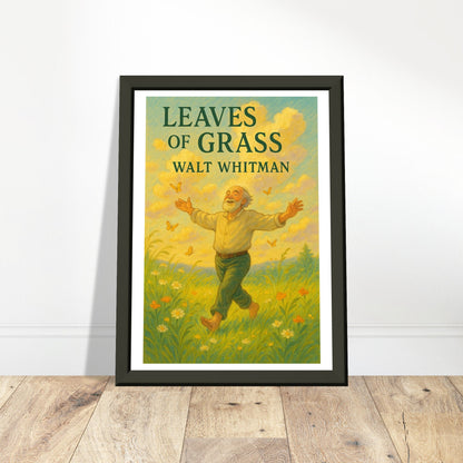 Leaves of Grass by Walt Whitman - Metal Framed Poster 5" x 7"-Book Covers-Silent Pacific