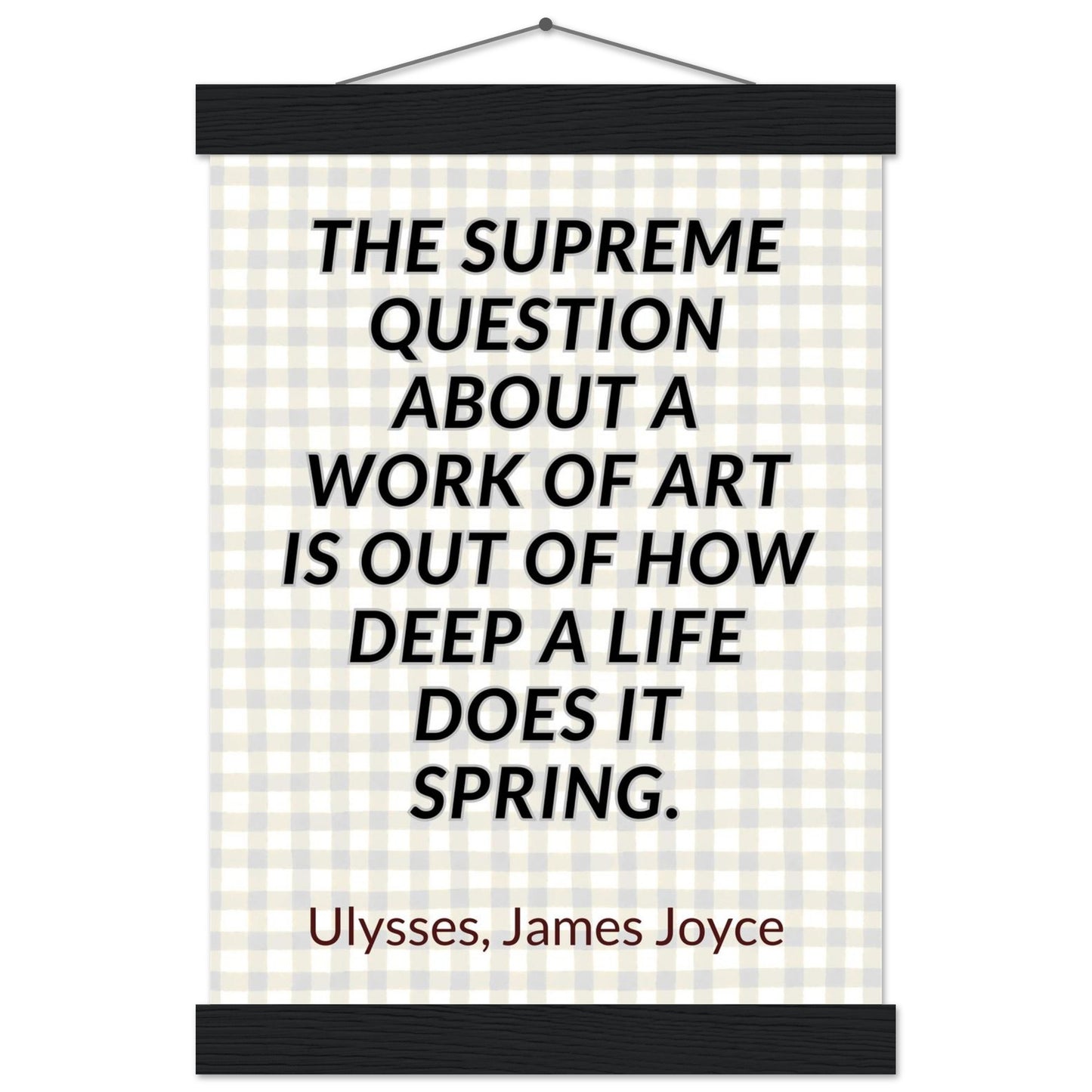 “Out of How Deep a Life” Poster with Wooden Hanger – James Joyce, Ulysses | Literary Quote Wall Art for Writers & Thinkers-Quotes-21x29.7 cm / 8x12"-Silent Pacific