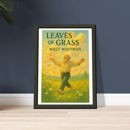 Leaves of Grass by Walt Whitman - Metal Framed Poster 5" x 7"-Book Covers-Silent Pacific