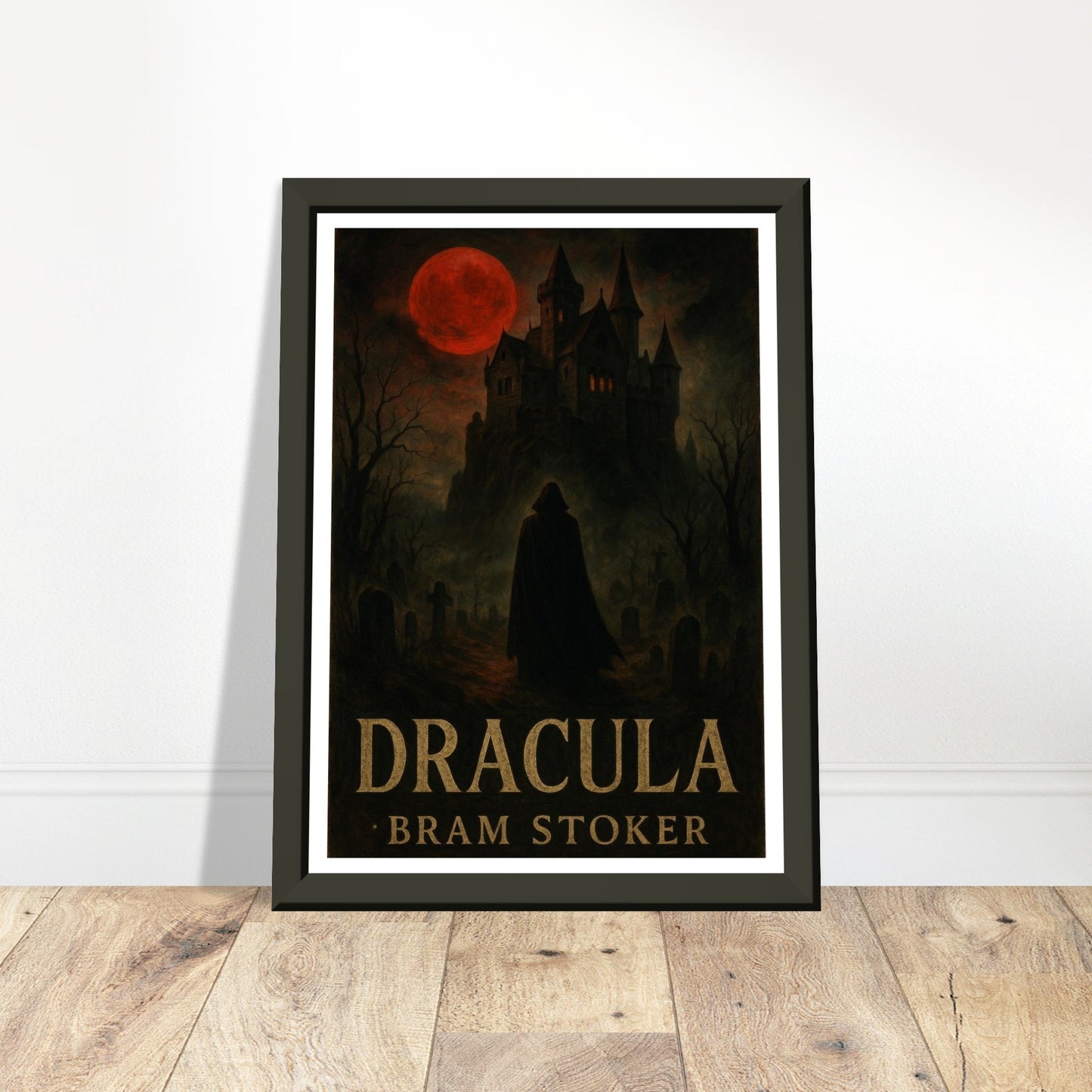 Dracula by Bram Stoker - Metal Framed Poster 5" x 7"-Book Covers-Silent Pacific