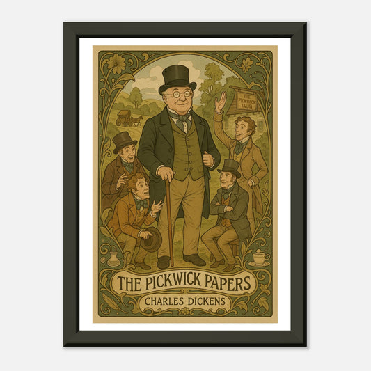 The Pickwick Papers by Charles Dickens - Metal Framed Poster 5" x 7"-Book Covers-Silent Pacific