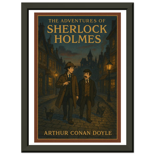The Adventures of Sherlock Holmes by A.C. Doyle - Metal Framed Poster 5" x 7"-Book Covers-Silent Pacific