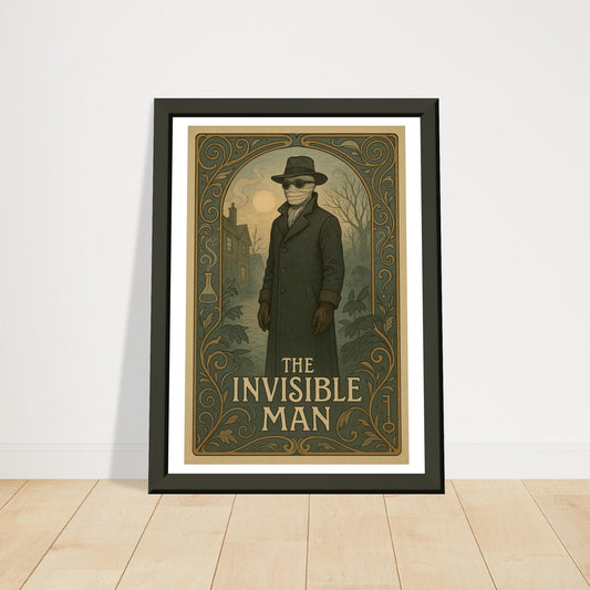 The Invisible Man by H.G. Wells - Metal Framed Poster 5" x 7"-Book Covers-Silent Pacific