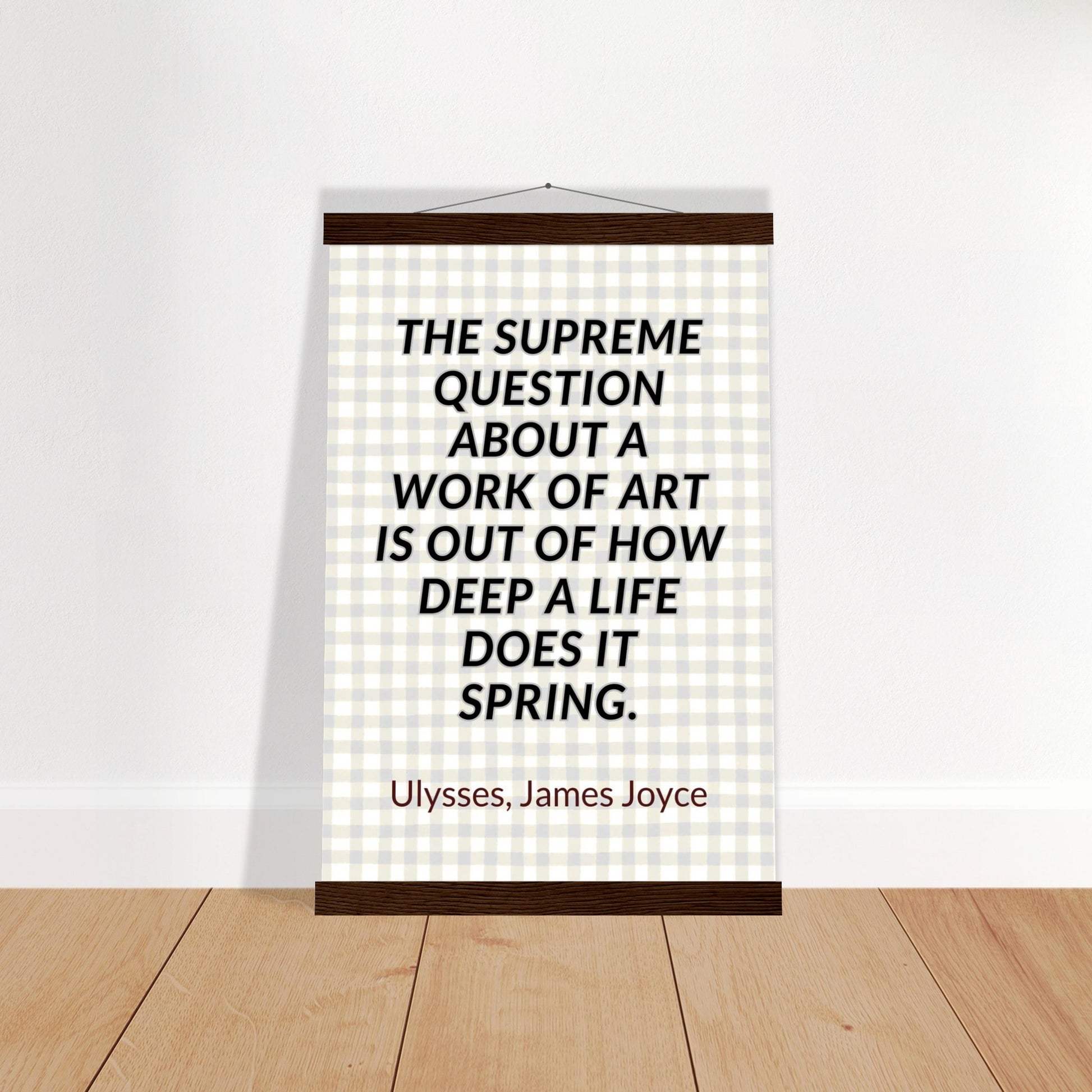 “Out of How Deep a Life” Poster with Wooden Hanger – James Joyce, Ulysses | Literary Quote Wall Art for Writers & Thinkers-Quotes-Silent Pacific