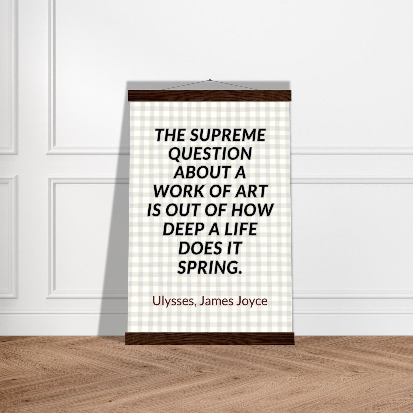 “Out of How Deep a Life” Poster with Wooden Hanger – James Joyce, Ulysses | Literary Quote Wall Art for Writers & Thinkers-Quotes-Silent Pacific