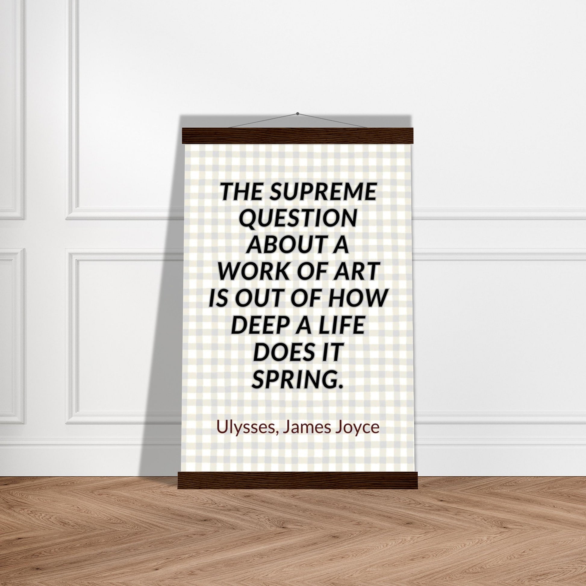 “Out of How Deep a Life” Poster with Wooden Hanger – James Joyce, Ulysses | Literary Quote Wall Art for Writers & Thinkers-Quotes-Silent Pacific
