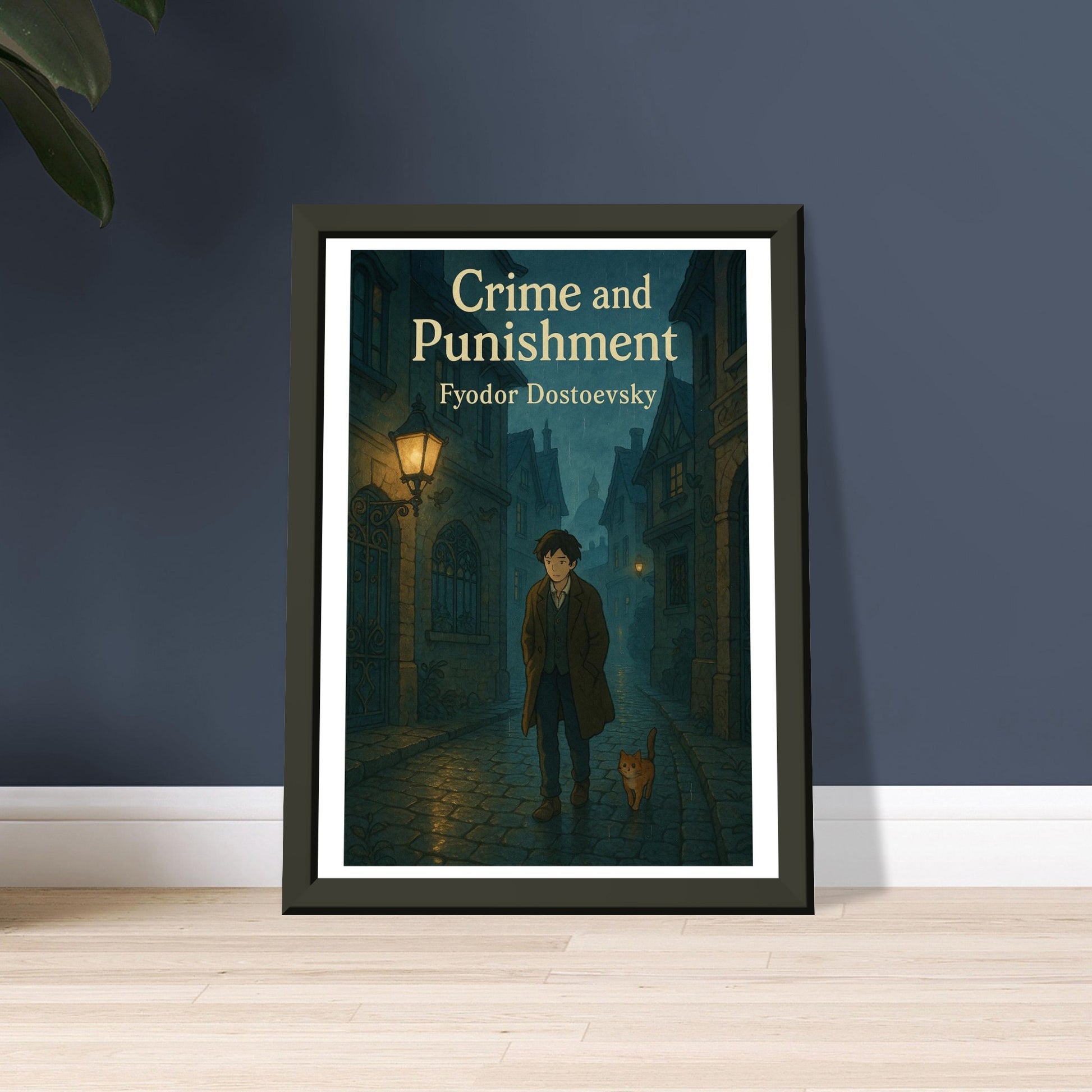 Crime and Punishment by Dostoevsky - Metal Framed Poster 5" x 7"-Book Covers-Silent Pacific