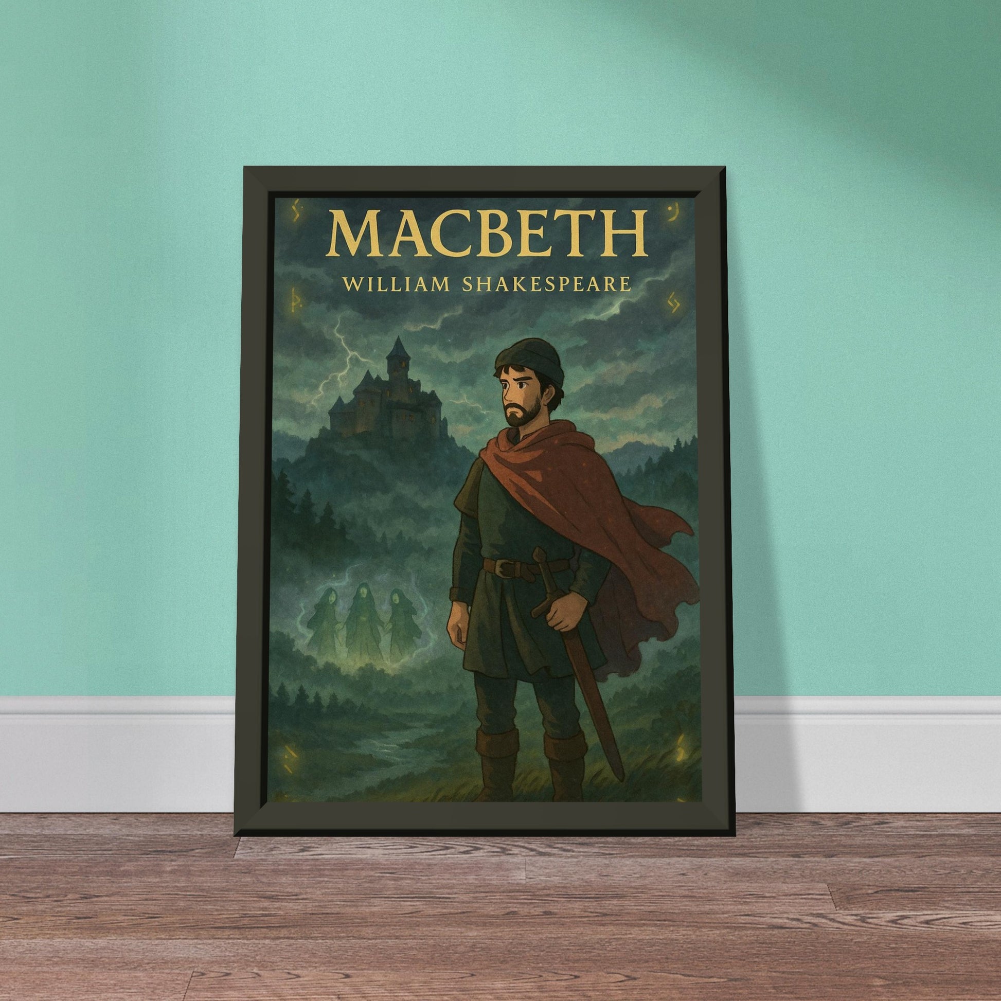 Macbeth by Shakespeare - Metal Framed Poster 5" x 7"-Plays-Silent Pacific