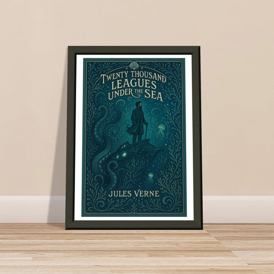 20,000 Leagues Under the Sea by Jules Verne - Metal Framed Poster 5" x 7"-Book Covers-Silent Pacific