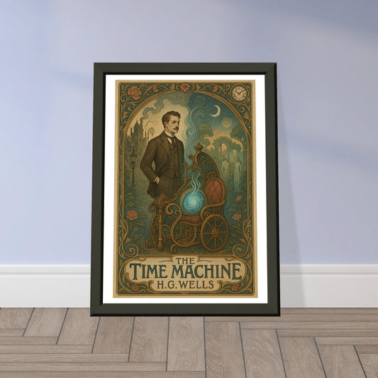 The Time Machine by H.G. Wells - Metal Framed Poster 5" x 7"-Book Covers-Silent Pacific