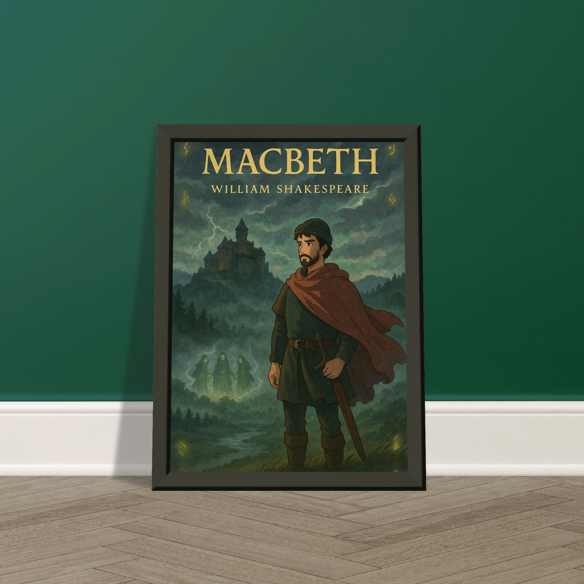 Macbeth by Shakespeare - Metal Framed Poster 5" x 7"-Plays-Silent Pacific