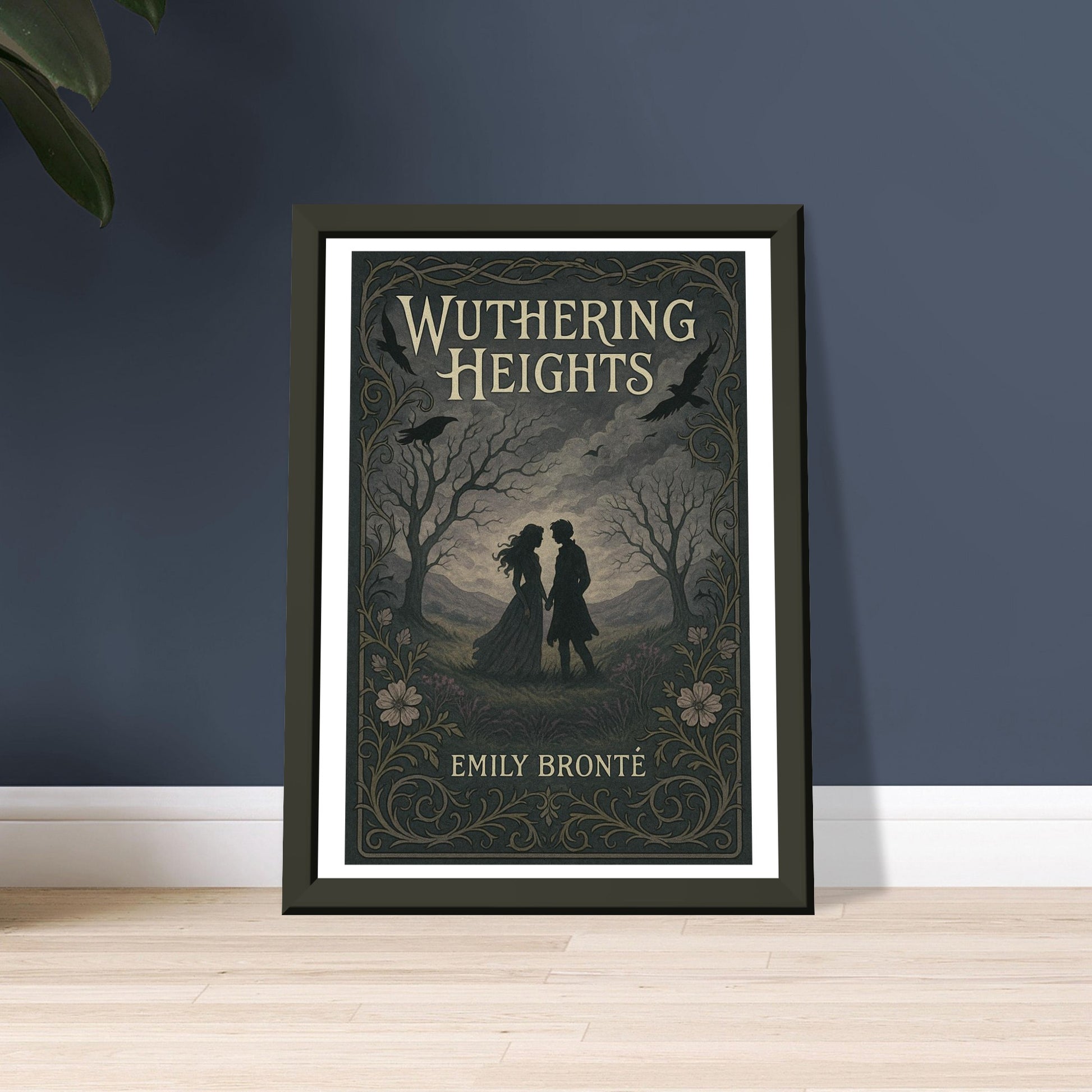 Wuthering Heights by Emily Brontë - Metal Framed Poster 5" x 7"-Book Covers-Silent Pacific