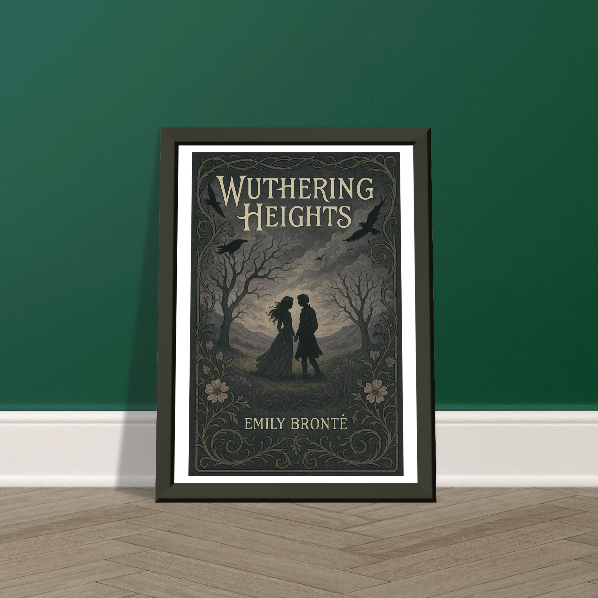 Wuthering Heights by Emily Brontë - Metal Framed Poster 5" x 7"-Book Covers-Silent Pacific