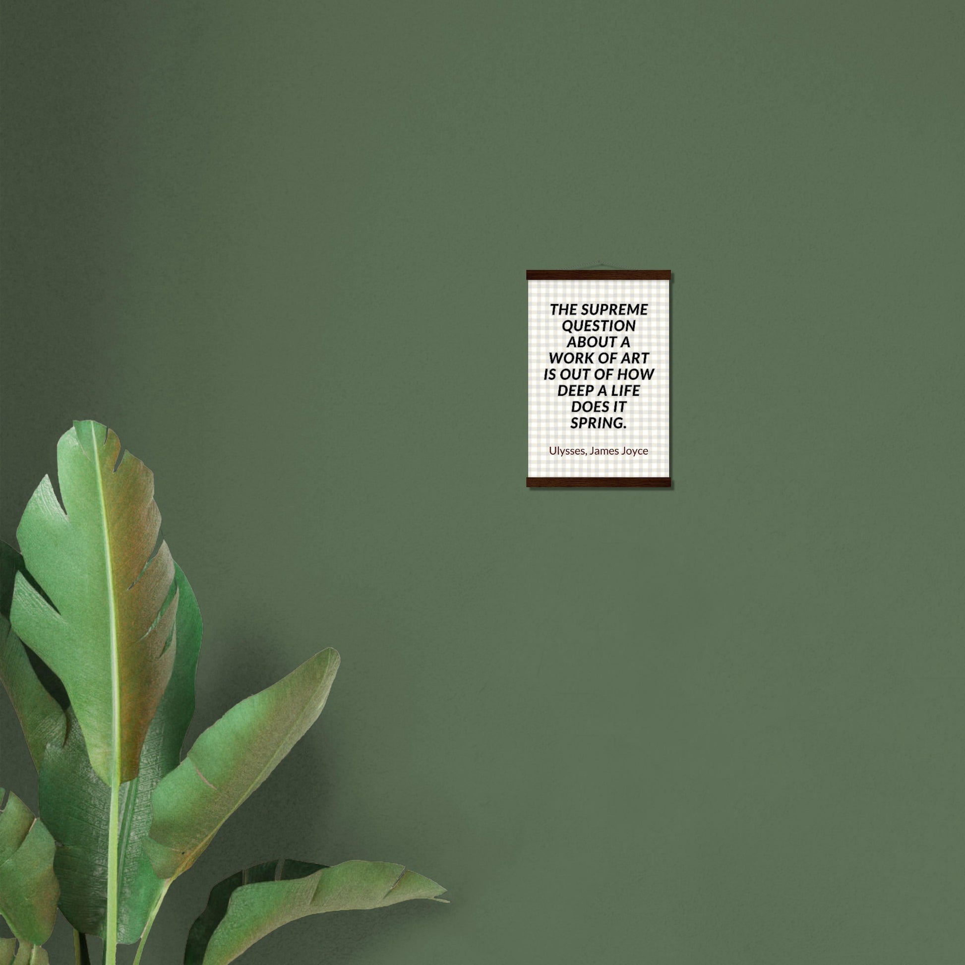 “Out of How Deep a Life” Poster with Wooden Hanger – James Joyce, Ulysses | Literary Quote Wall Art for Writers & Thinkers-Quotes-Silent Pacific