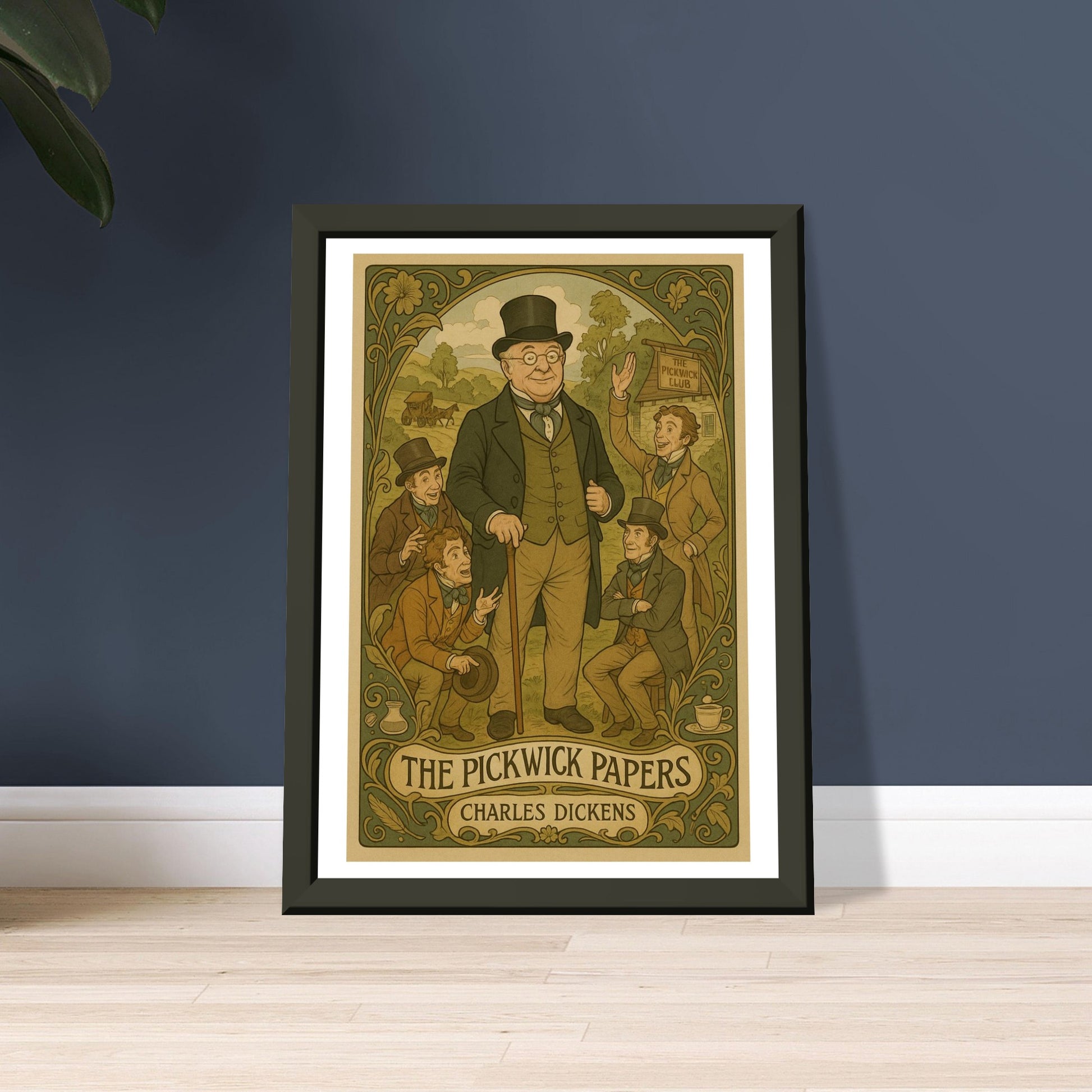 The Pickwick Papers by Charles Dickens - Metal Framed Poster 5" x 7"-Book Covers-Silent Pacific