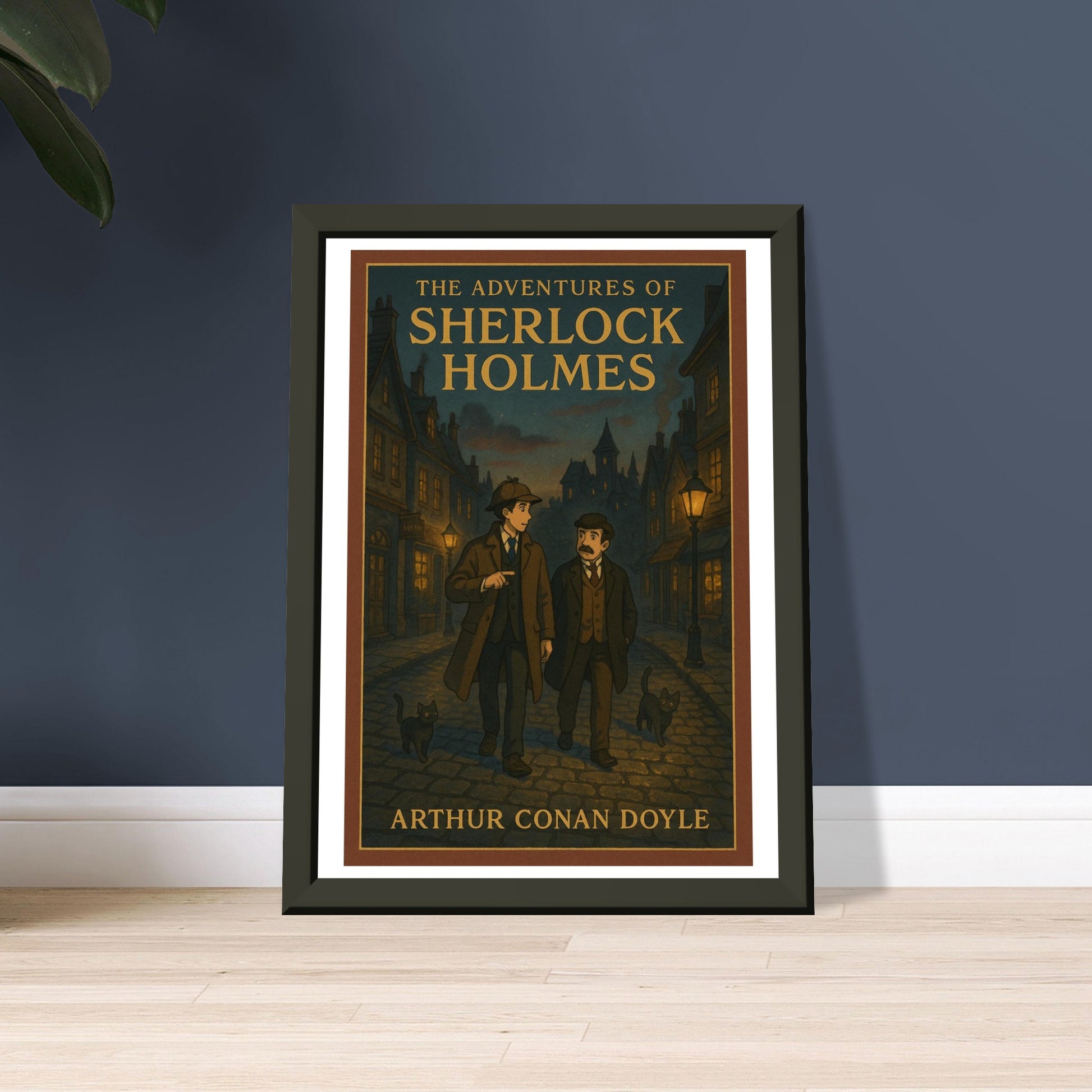 The Adventures of Sherlock Holmes by A.C. Doyle - Metal Framed Poster 5" x 7"-Book Covers-Silent Pacific