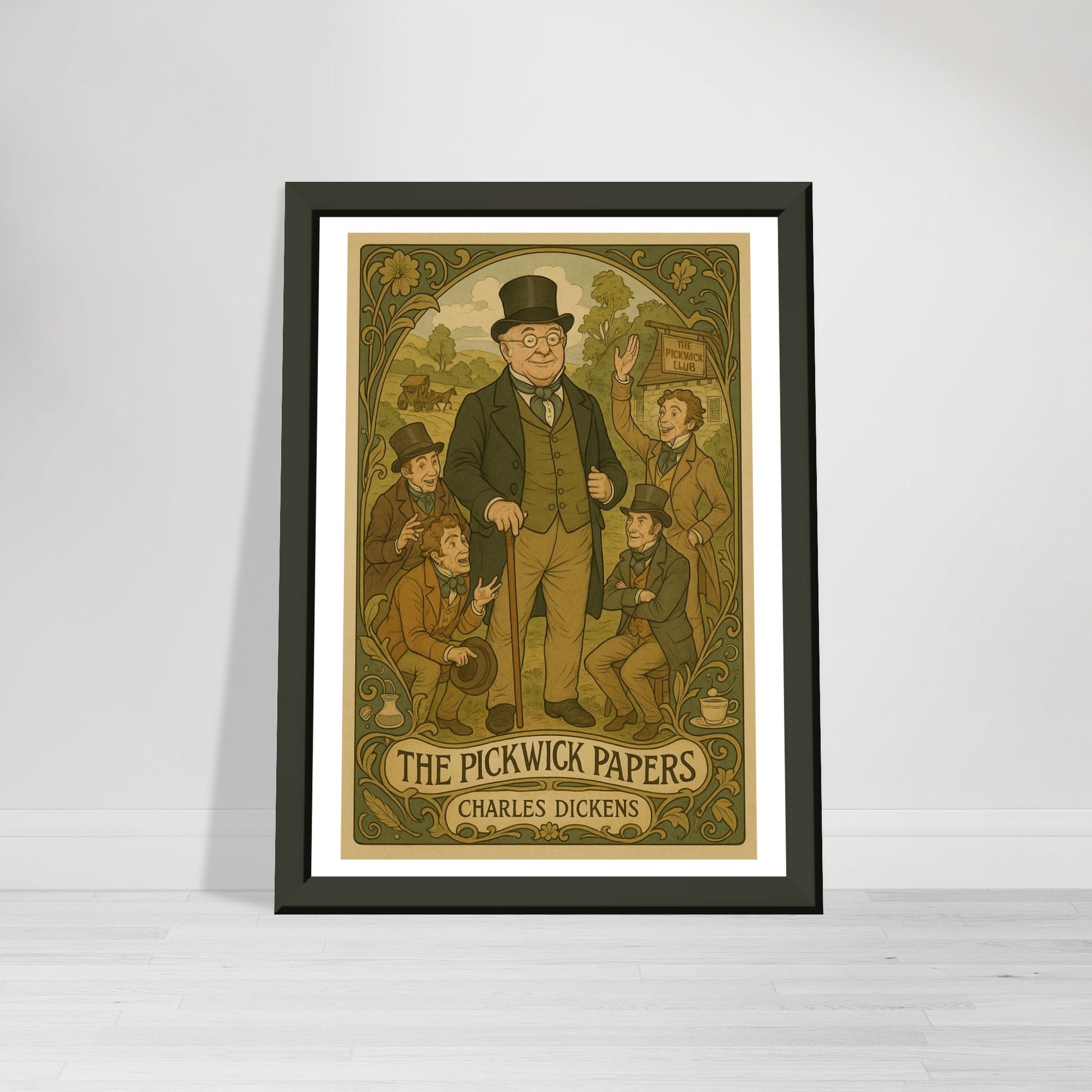 The Pickwick Papers by Charles Dickens - Metal Framed Poster 5" x 7"-Book Covers-Silent Pacific