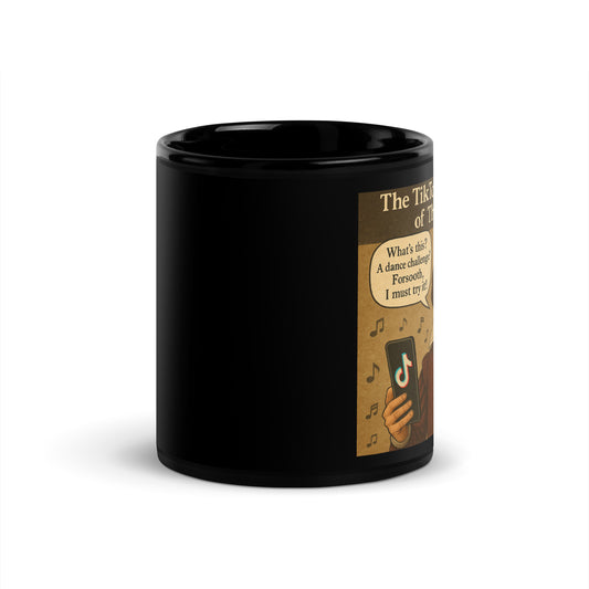 TikTok Tragedy – Shakespeare – Black Glossy Mug-Coffee Mugs-Silent Pacific