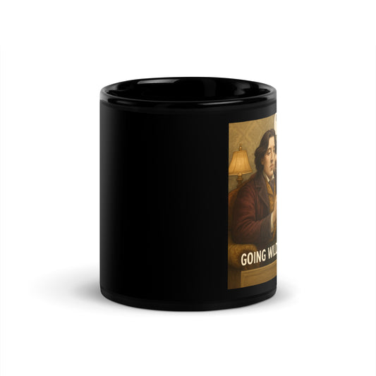 Oscar Wilde on Tinder - Black Glossy Coffee Mug-Coffee Mugs-Silent Pacific