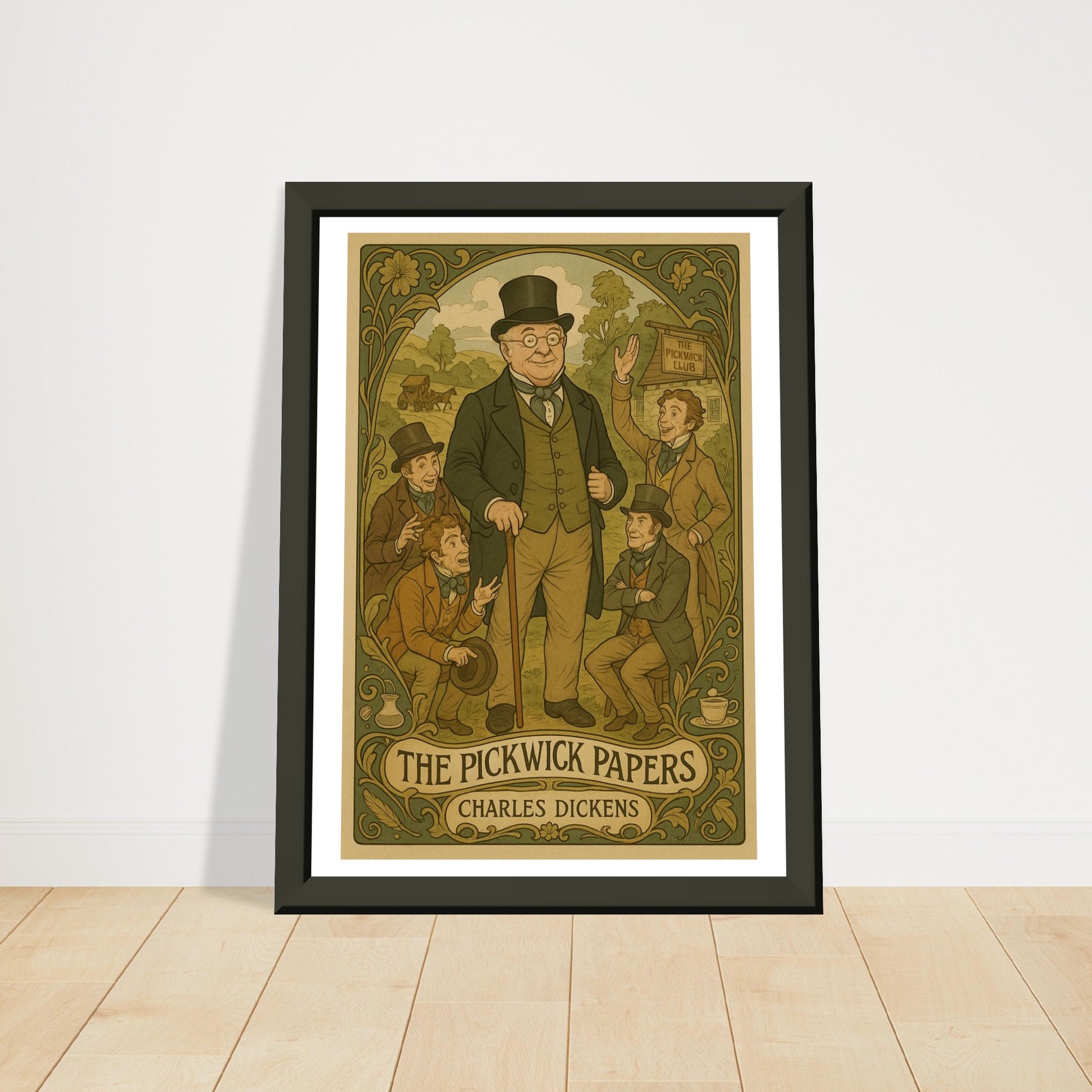 The Pickwick Papers by Charles Dickens - Metal Framed Poster 5" x 7"-Book Covers-Silent Pacific