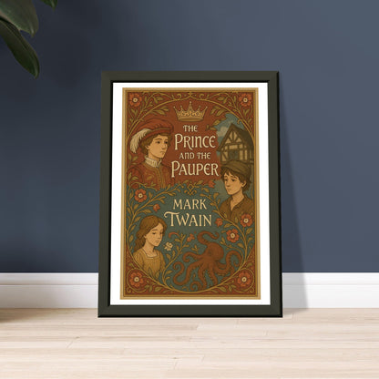 The Prince and the Pauper by Mark Twain - Metal Framed Poster 5" x 7"-Book Covers-Silent Pacific