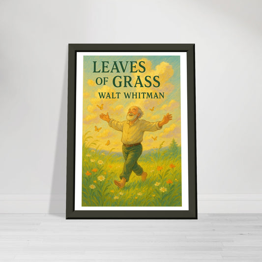 Leaves of Grass by Walt Whitman - Metal Framed Poster 5" x 7"-Book Covers-Silent Pacific