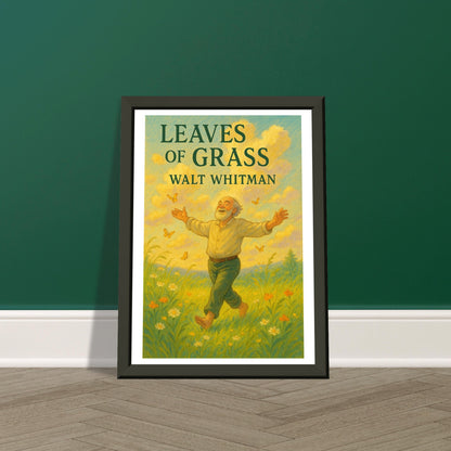 Leaves of Grass by Walt Whitman - Metal Framed Poster 5" x 7"-Book Covers-Silent Pacific