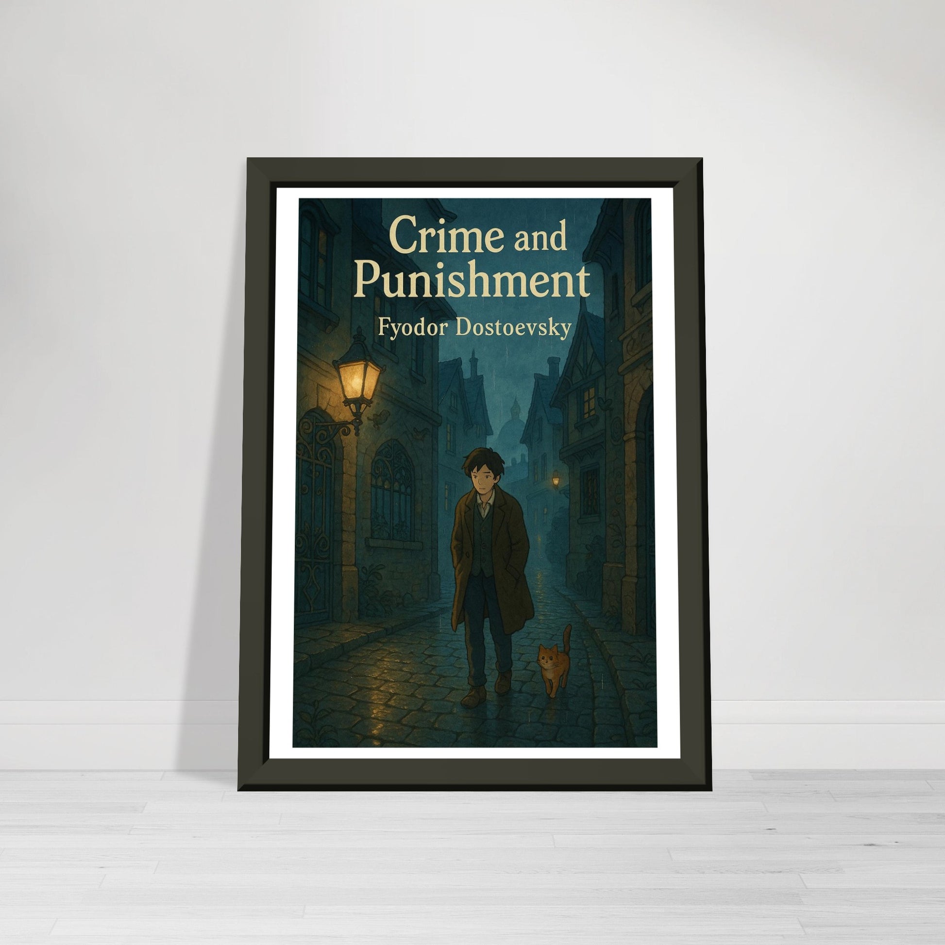 Crime and Punishment by Dostoevsky - Metal Framed Poster 5" x 7"-Book Covers-Silent Pacific