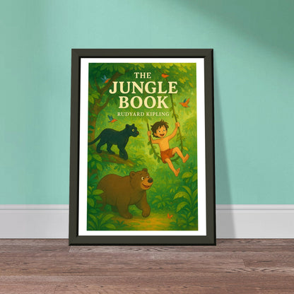 The Jungle Book by Rudyard Kipling - Metal Framed Poster 5" x 7"-Book Covers-Silent Pacific